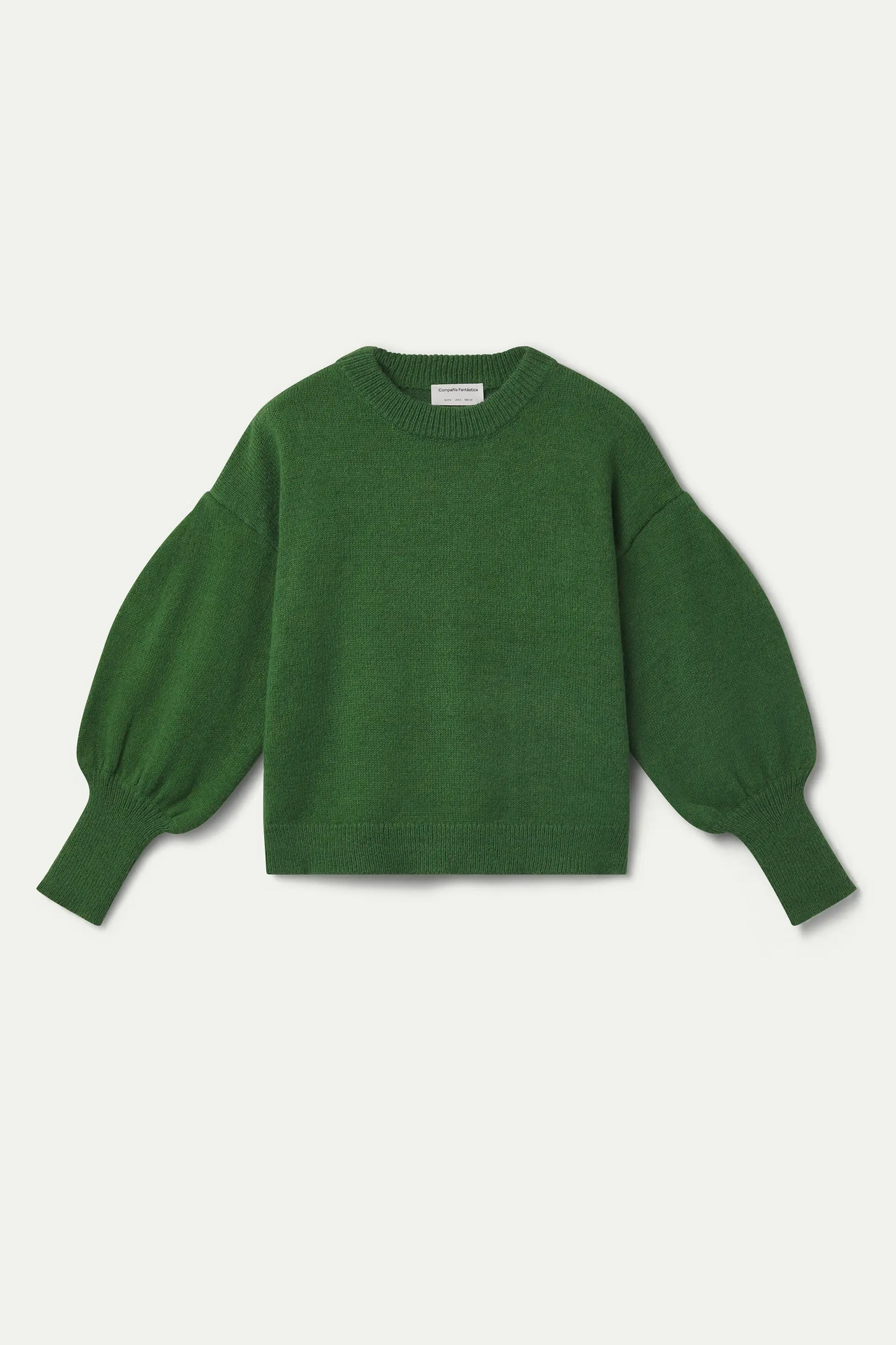 Jersey básico manga larga de punto verde