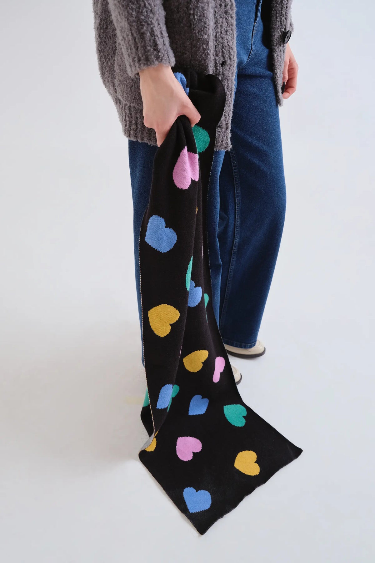 Sciarpa in maglia jacquard stampata Candy