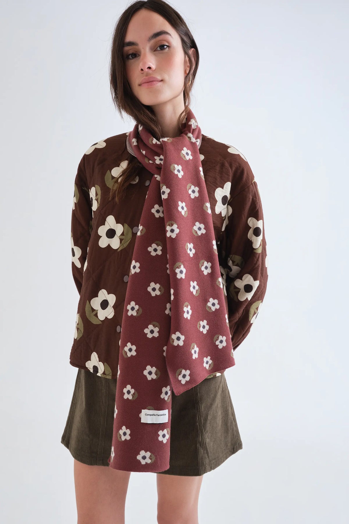Bufanda de punto jacquard estampado  Santini