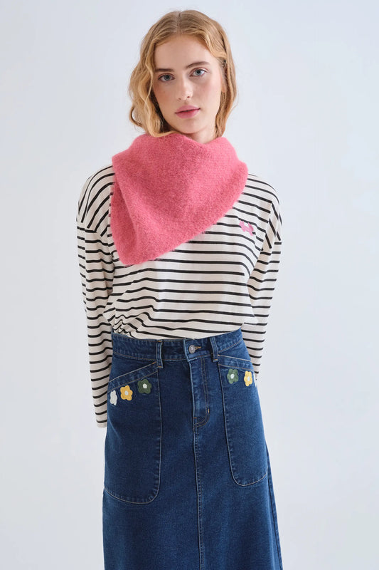 Pink triangular bandana