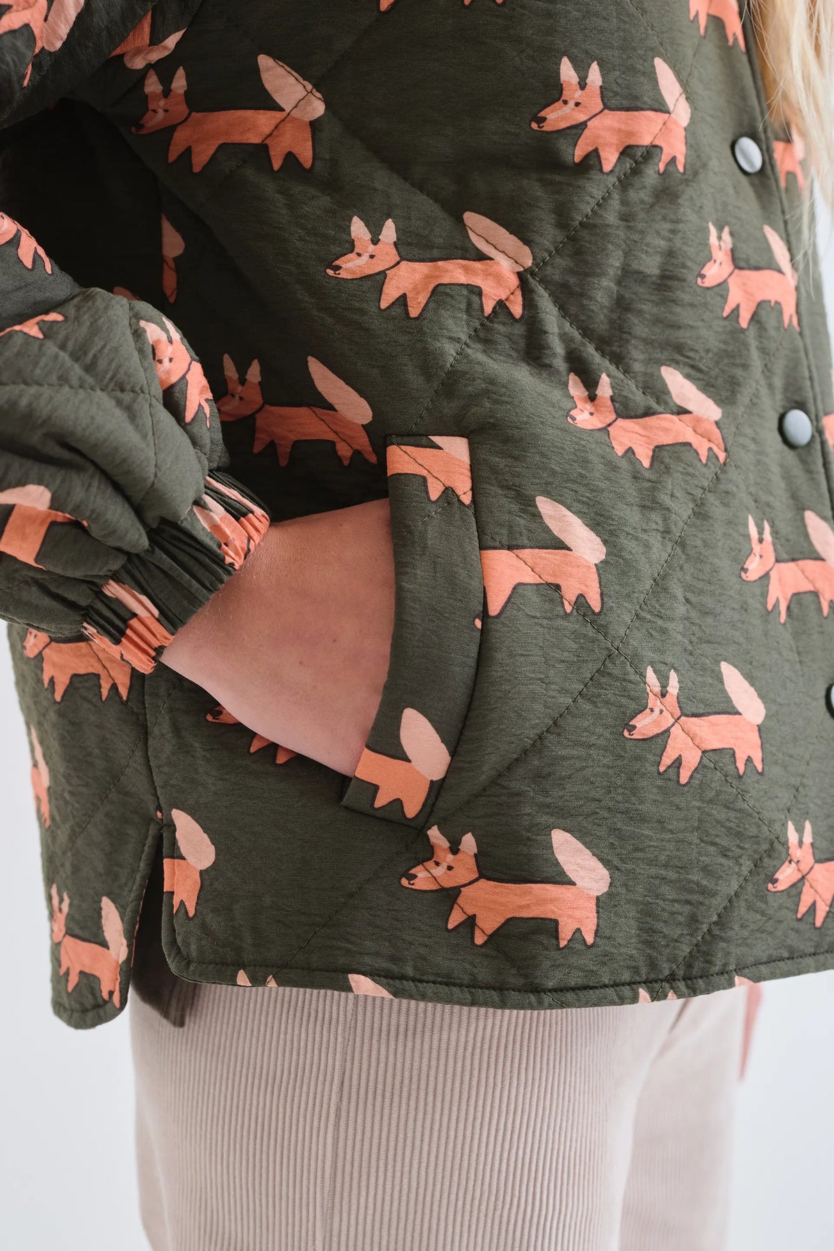 Chaqueta acolchada con estampado Volpe