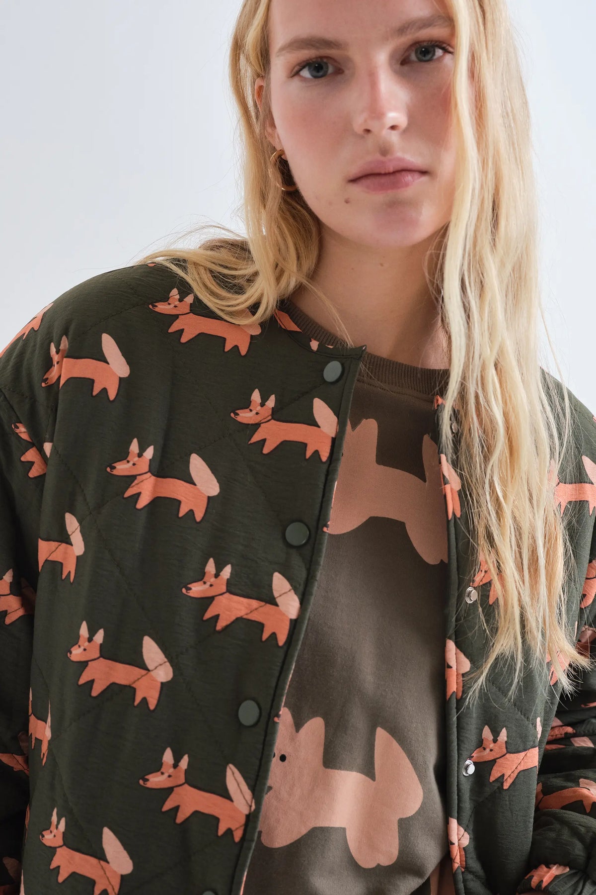Chaqueta acolchada con estampado Volpe