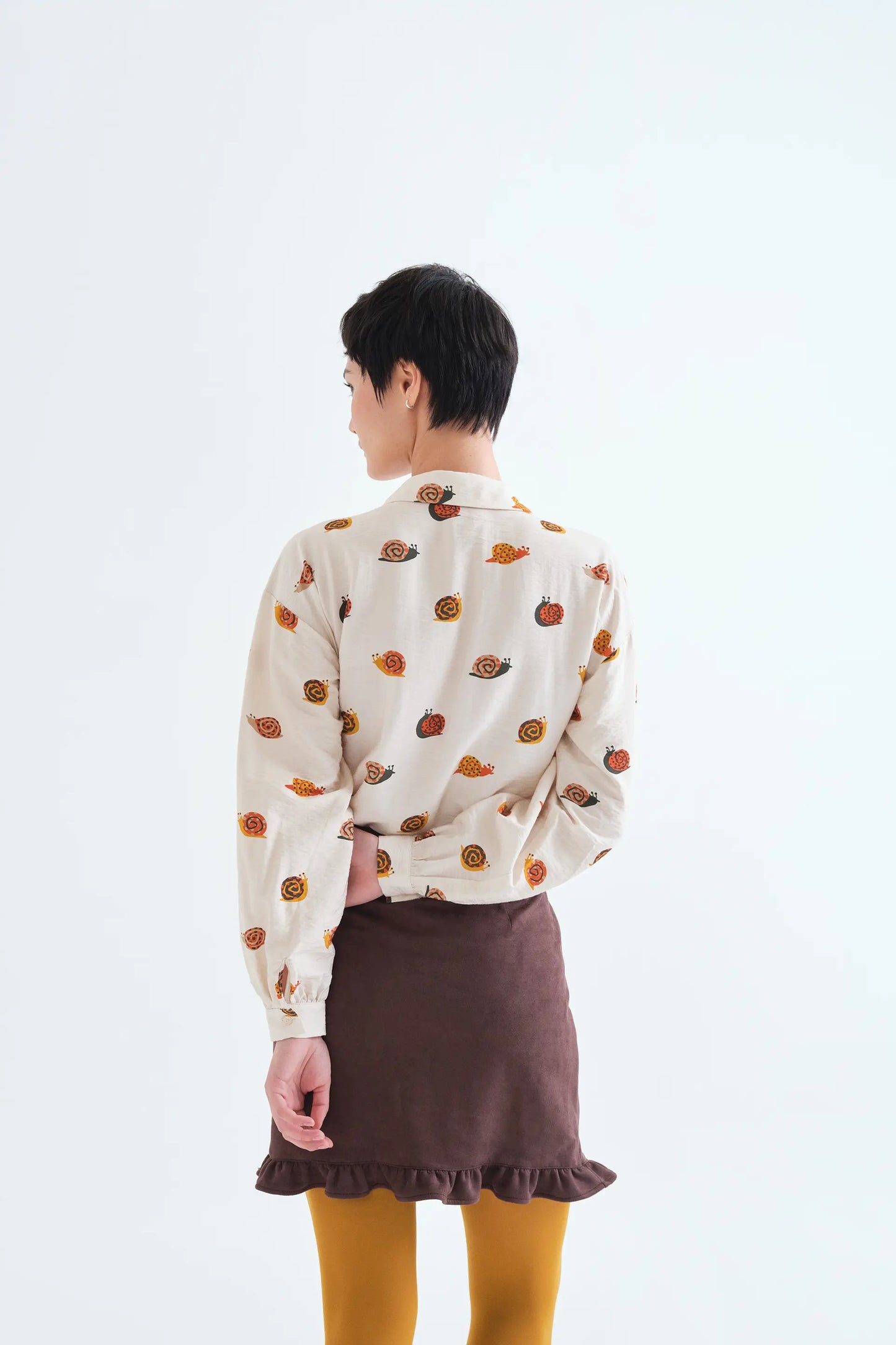 Camicia con stampa di lumache