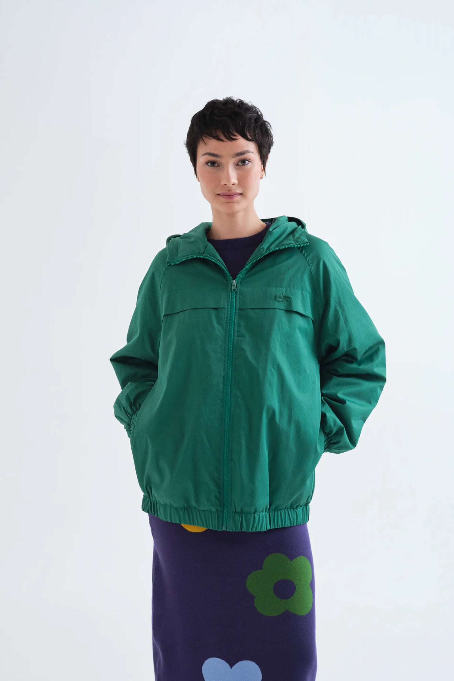 Giacca 100% cotone verde "CF"