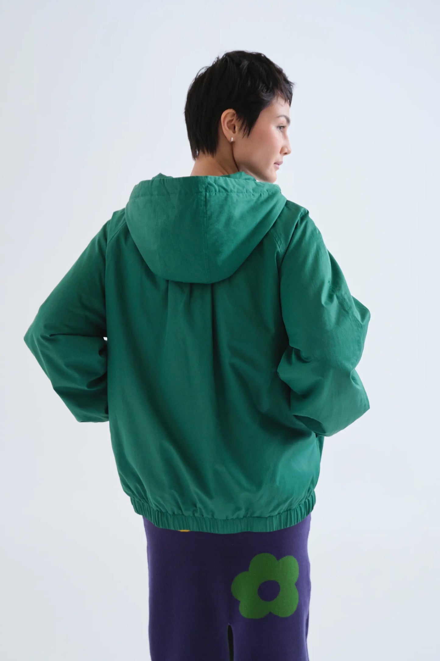 Giacca 100% cotone verde "CF"