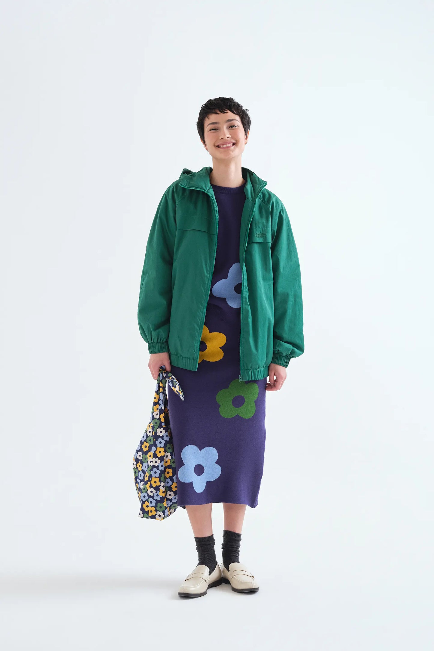 Giacca 100% cotone verde "CF"