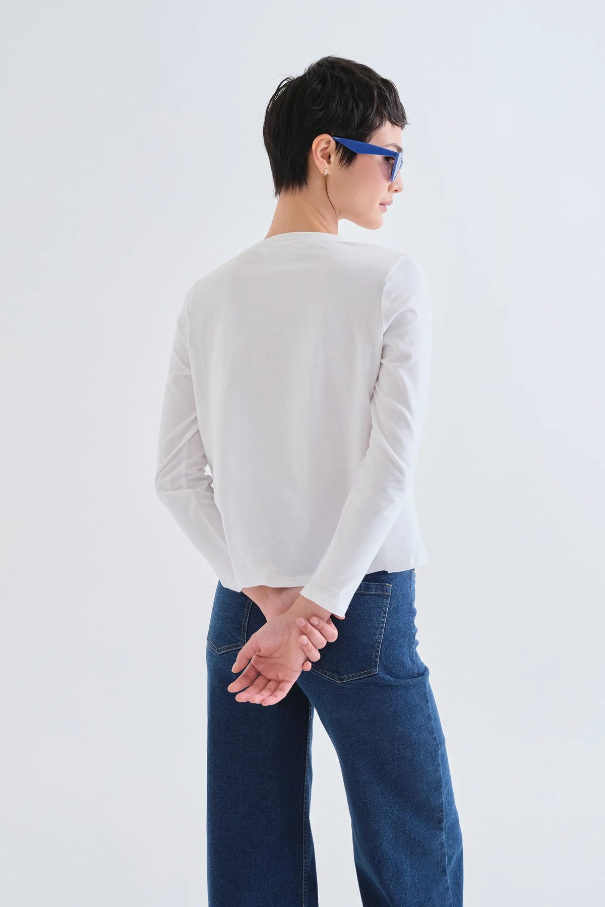 T-shirt 100% cotone bianco "CF"