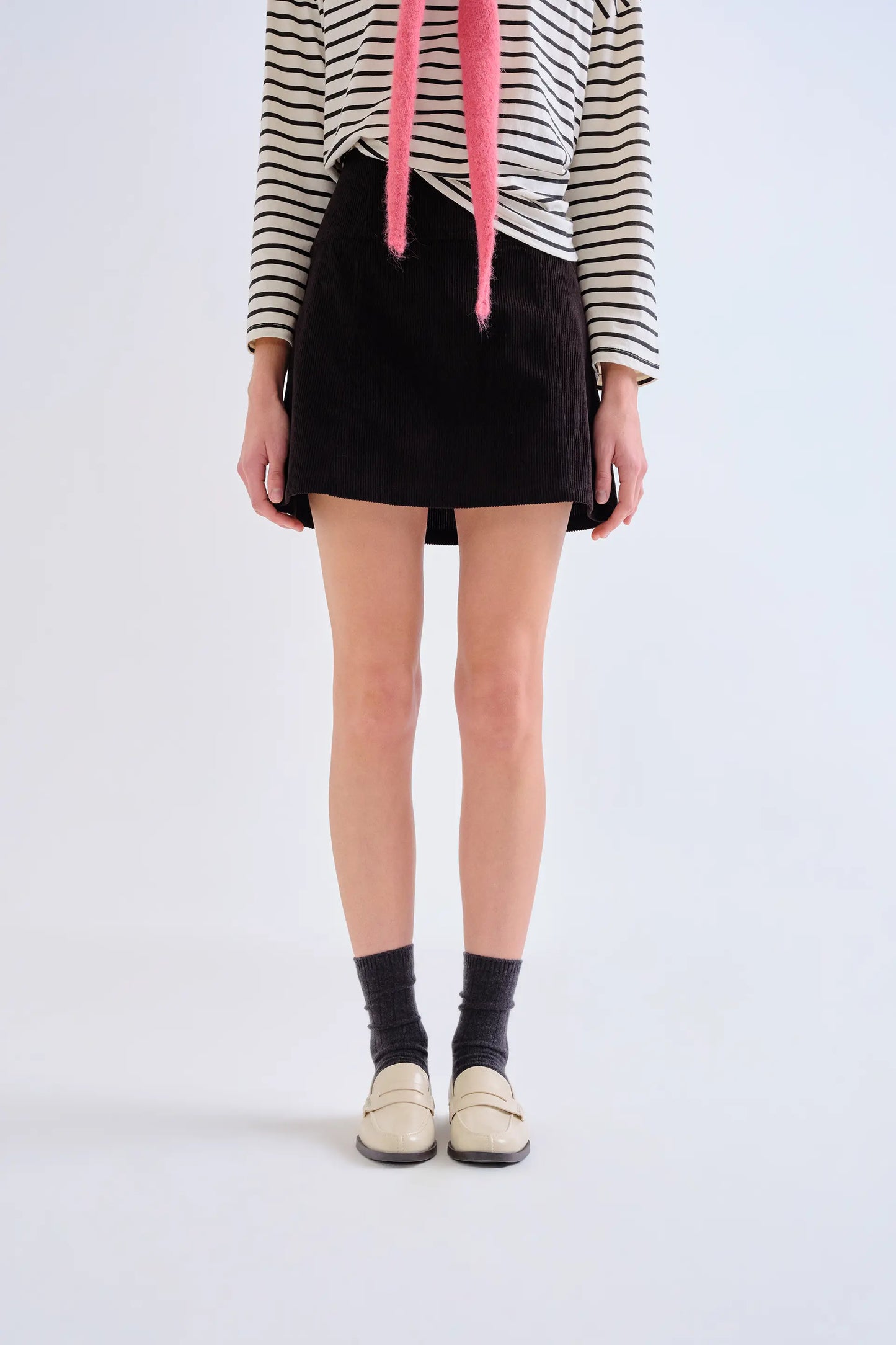Black corduroy skirt