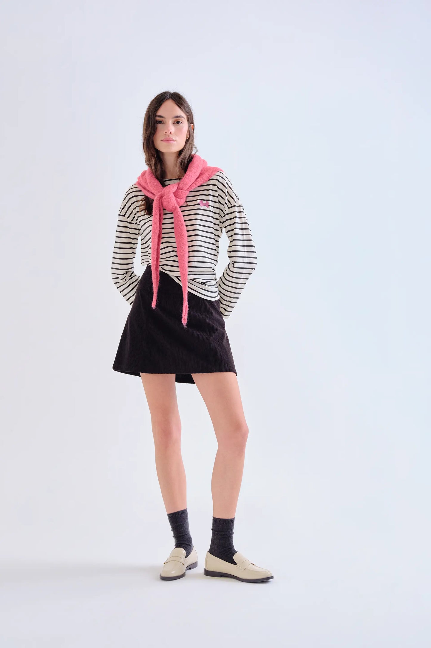 Black corduroy skirt