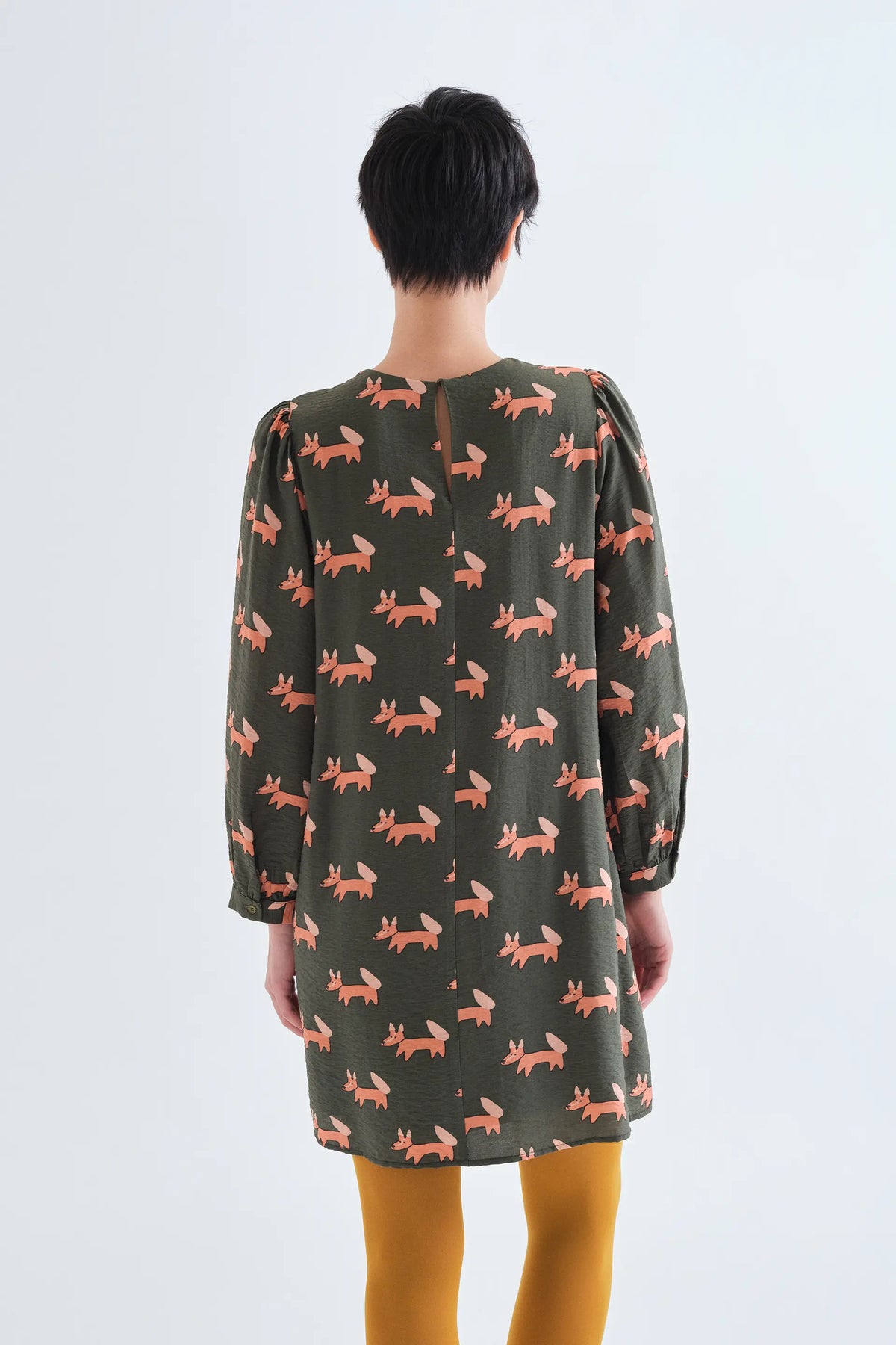 Vestido corto con estampado Volpe
