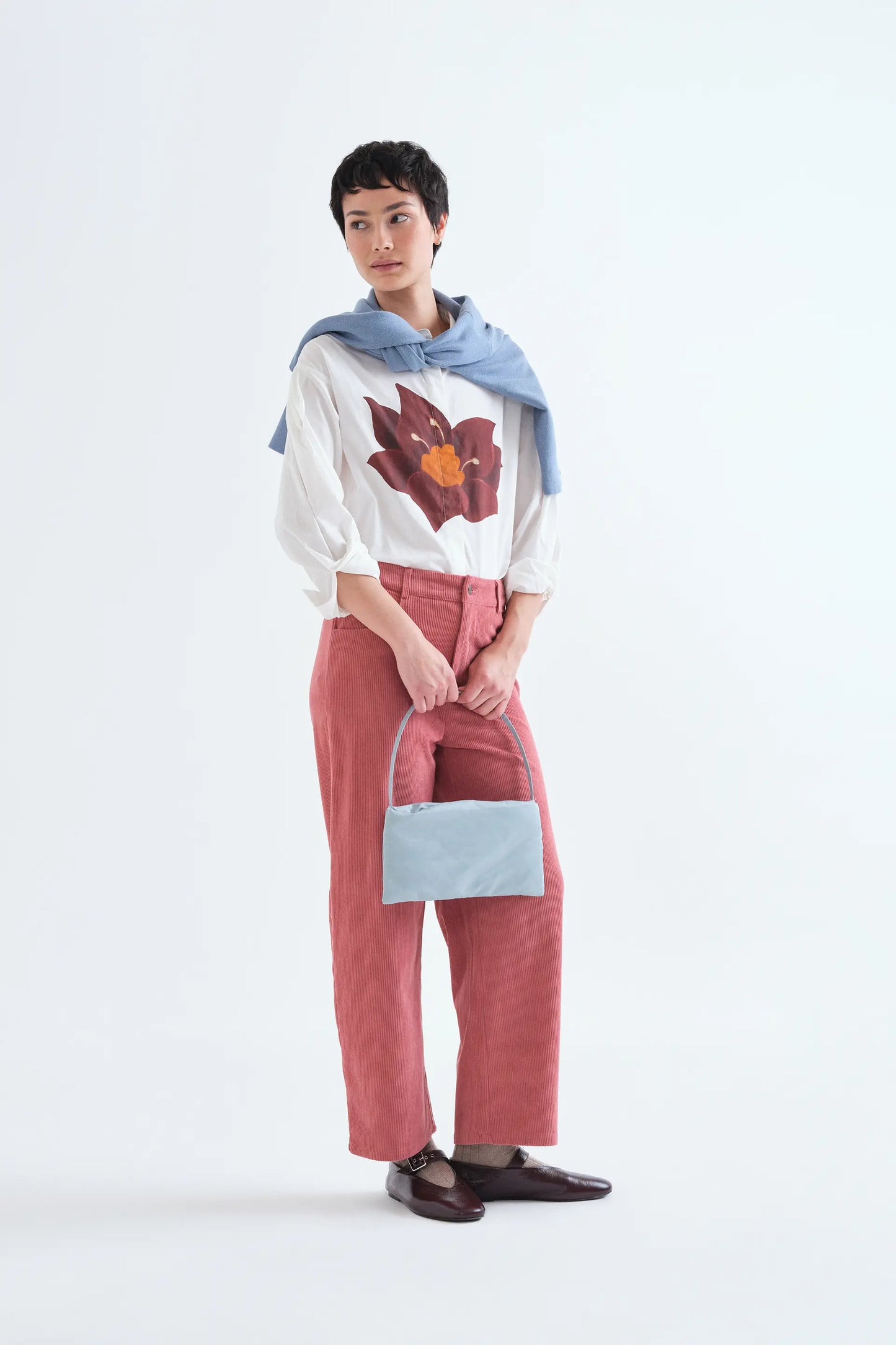 Camicia 100% cotone con stampa Flor Rivera