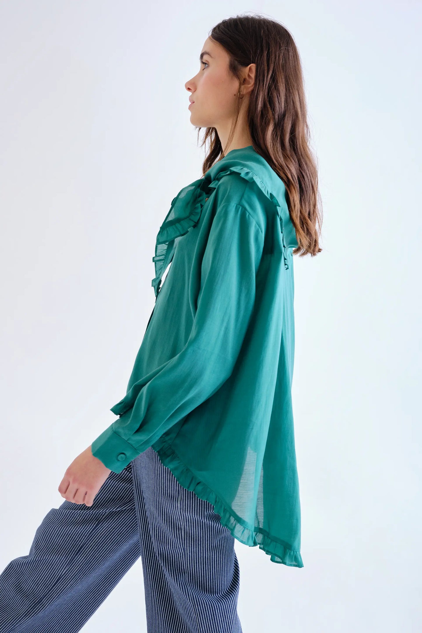 Camicia con fazzoletto verde