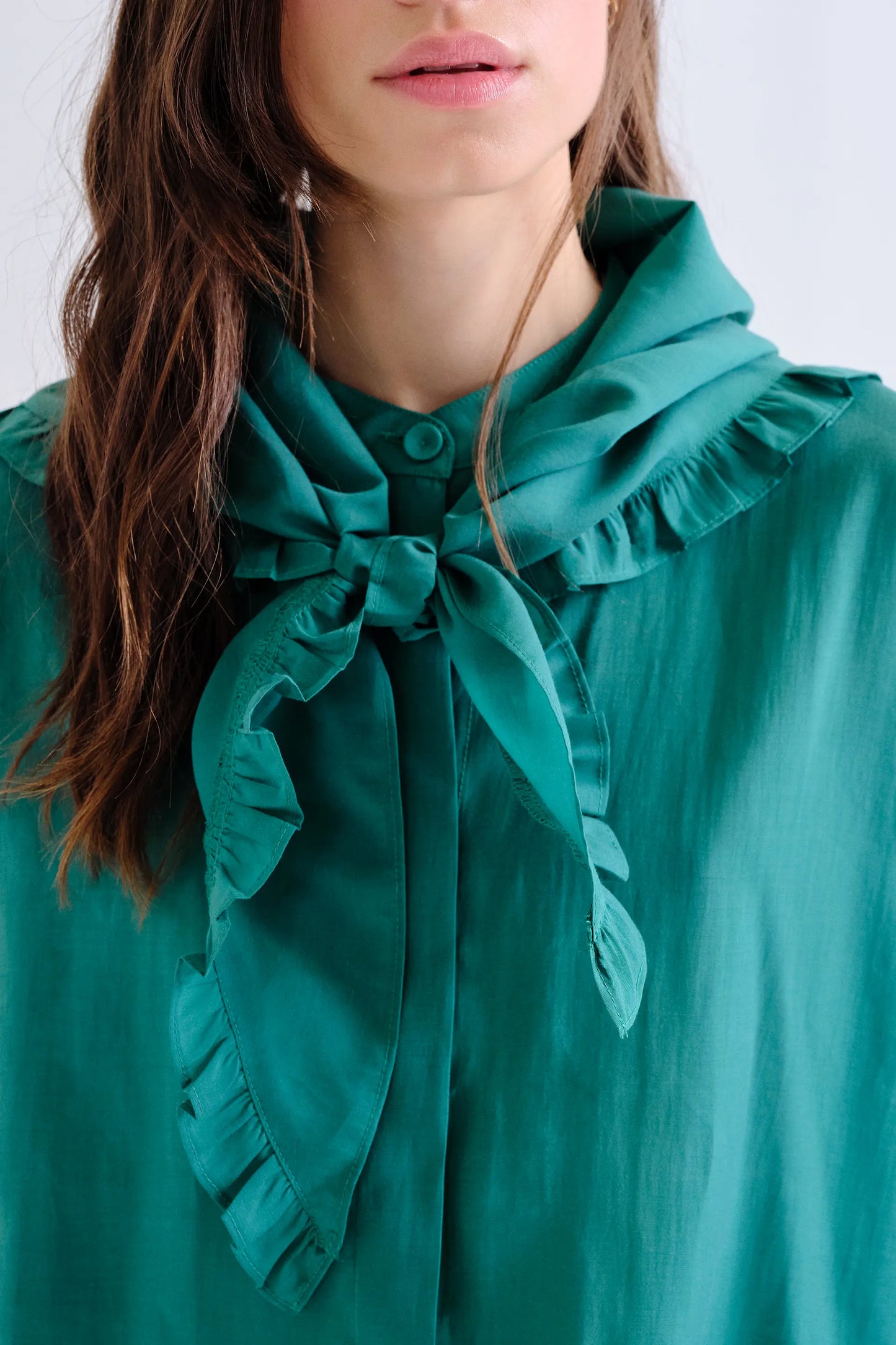Camicia con fazzoletto verde