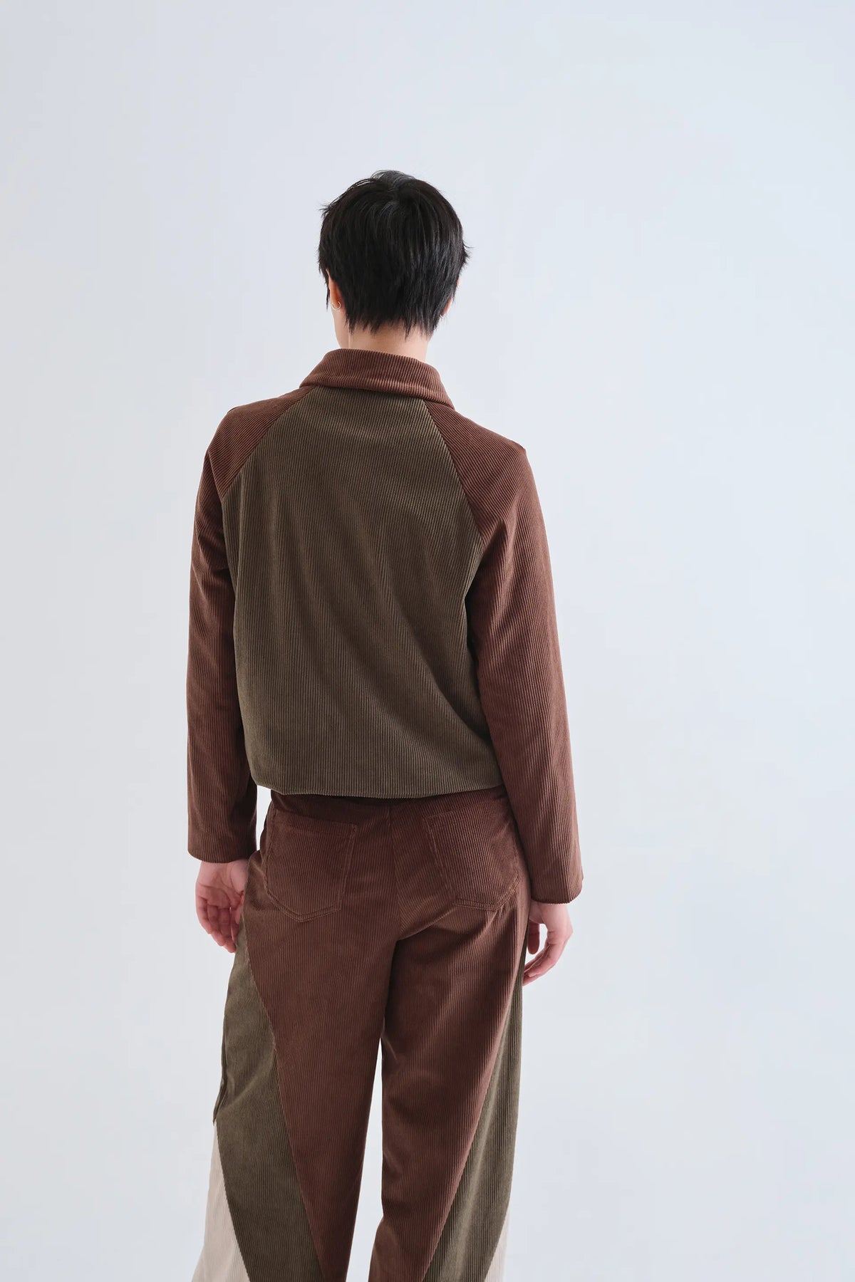 Pantaloni di velluto a coste multicolore