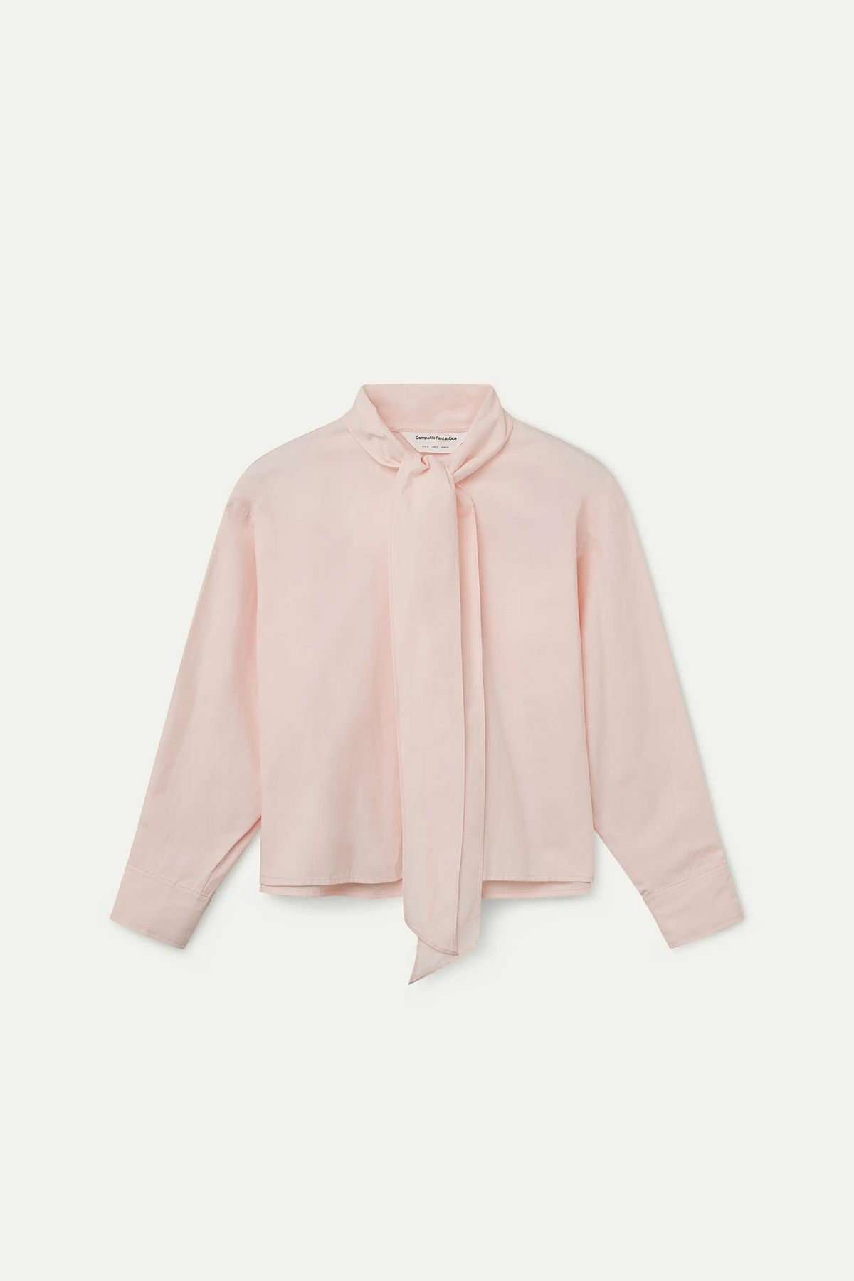 Camicia con fiocco 100% cotone rosa