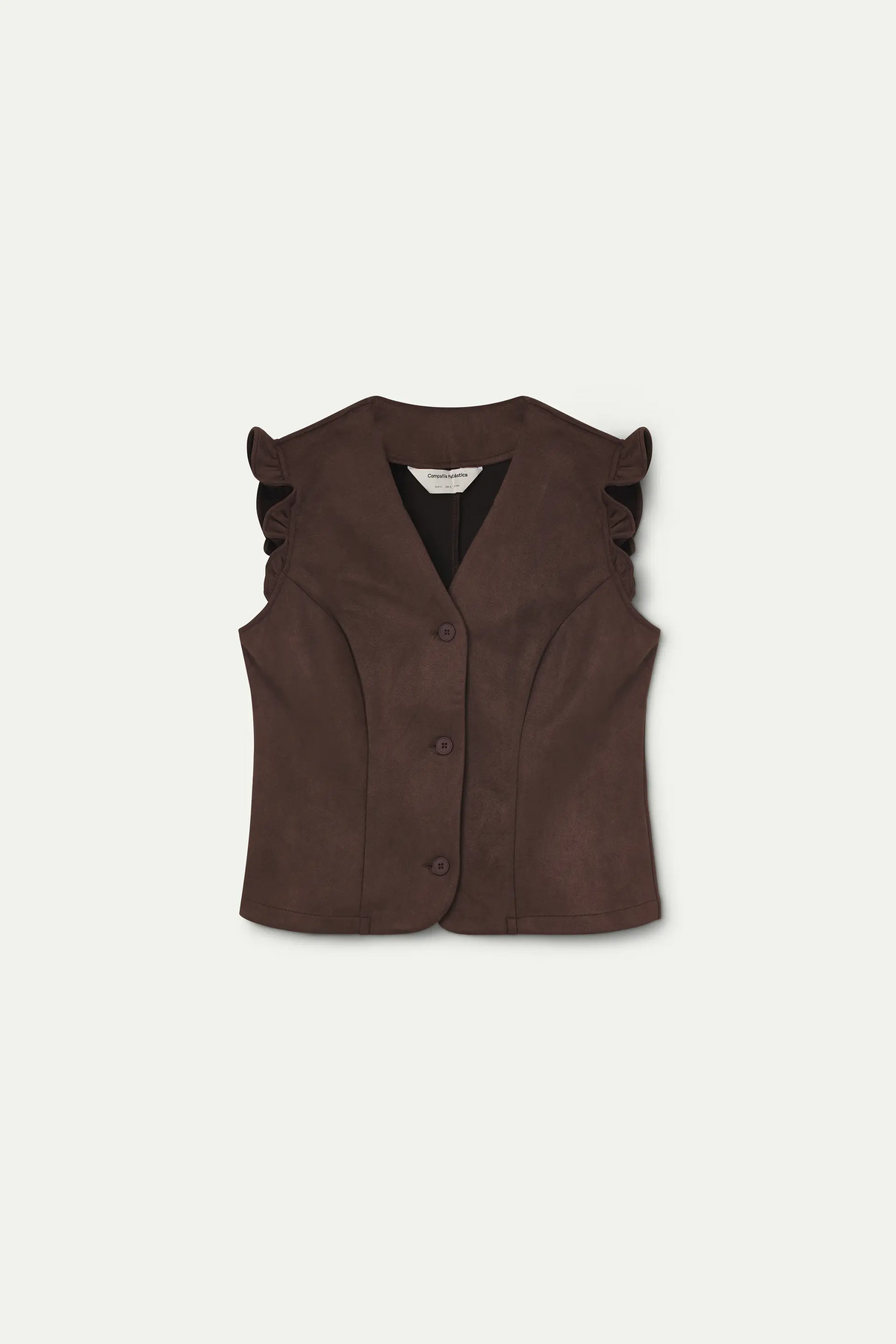 Brown suede vest