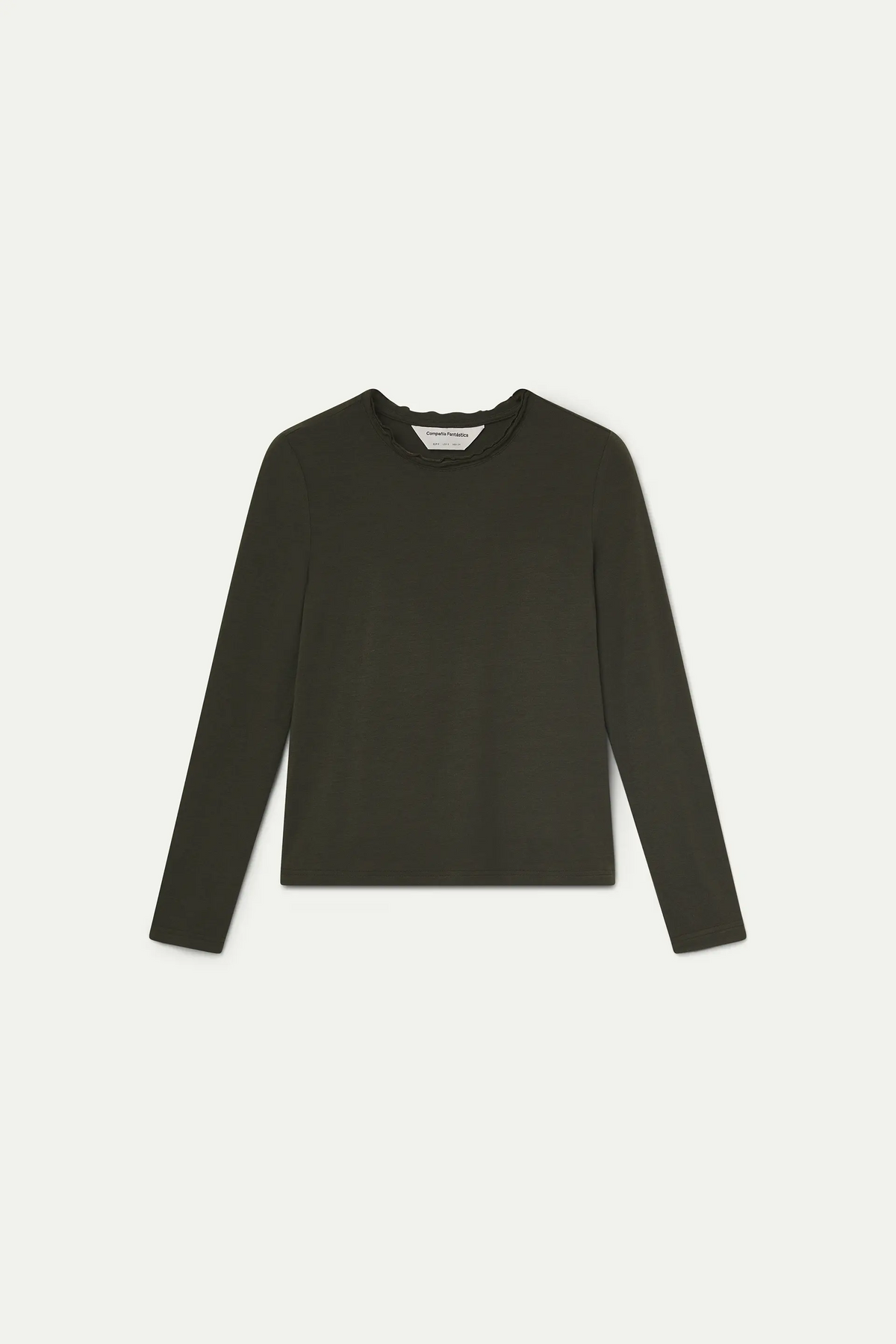 Camiseta básica verde oscuro