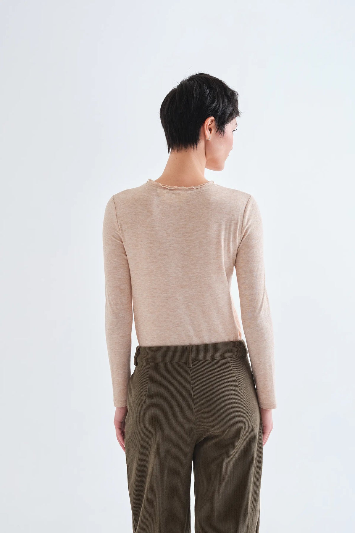 T-shirt basica beige