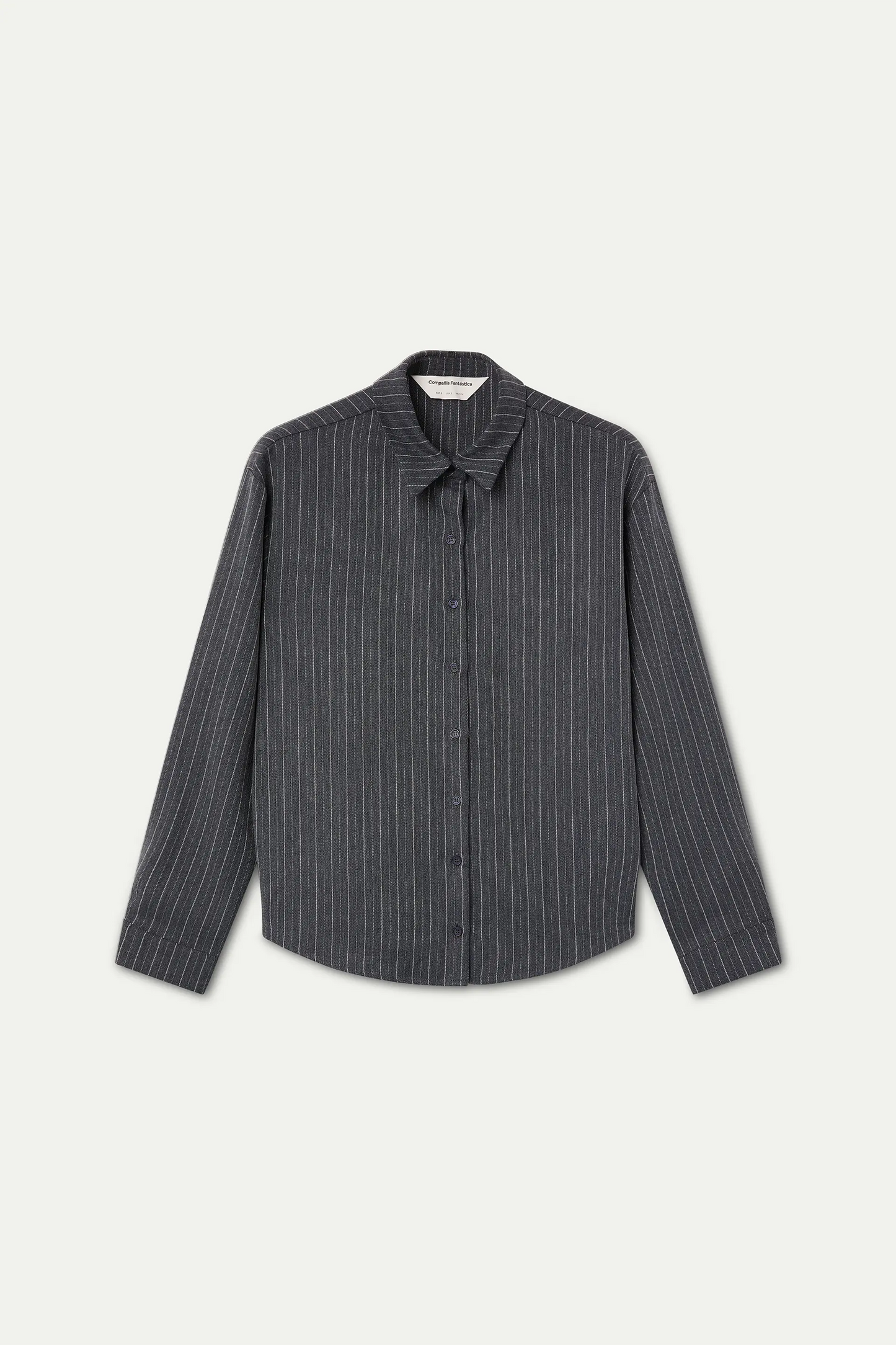 Gray pinstripe shirt