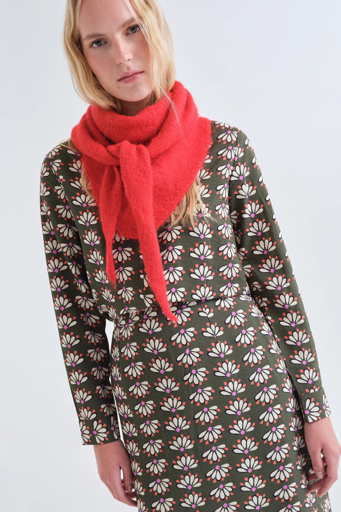 Camicia con stampa Geometry