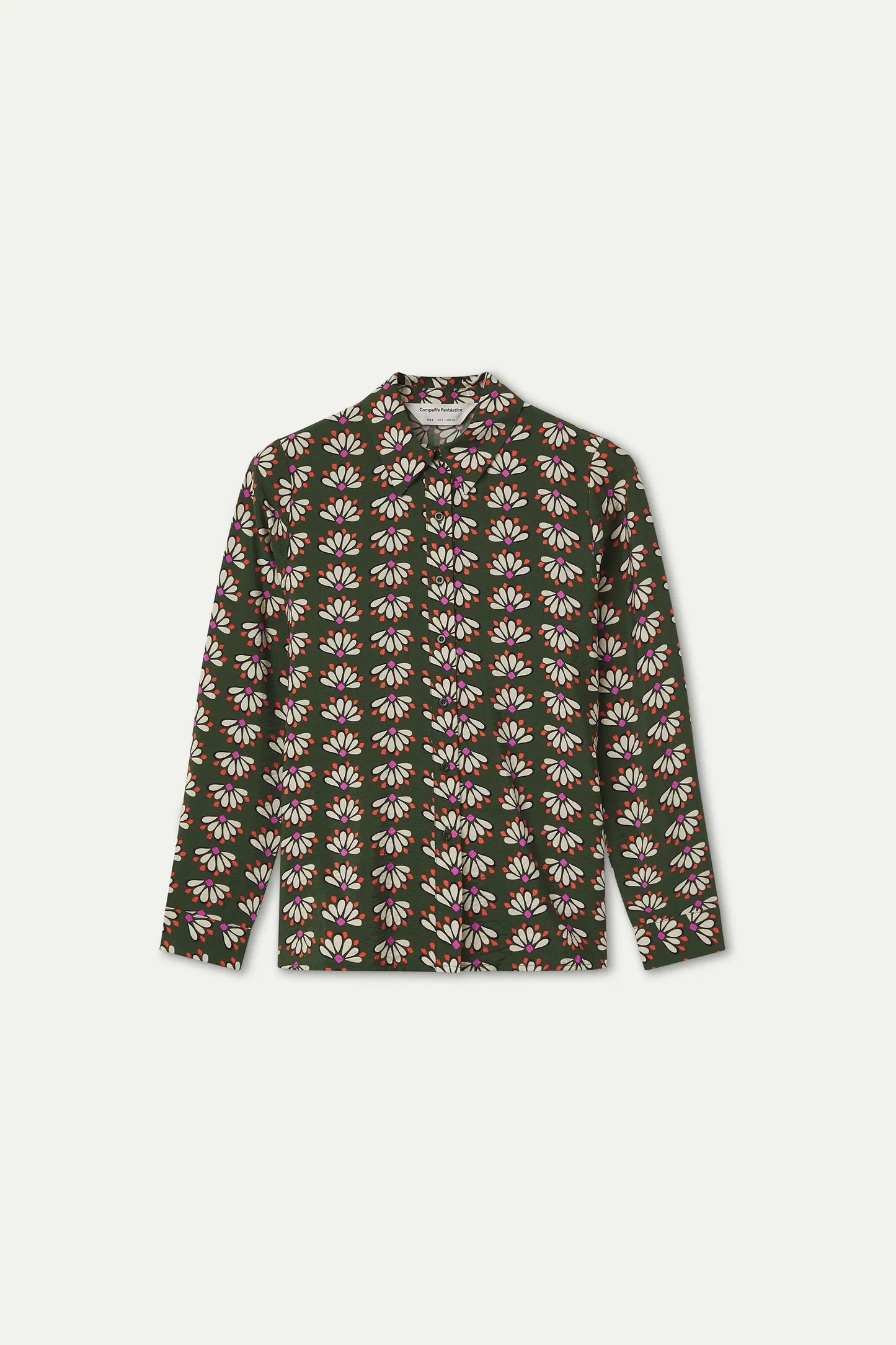 Camicia con stampa Geometry