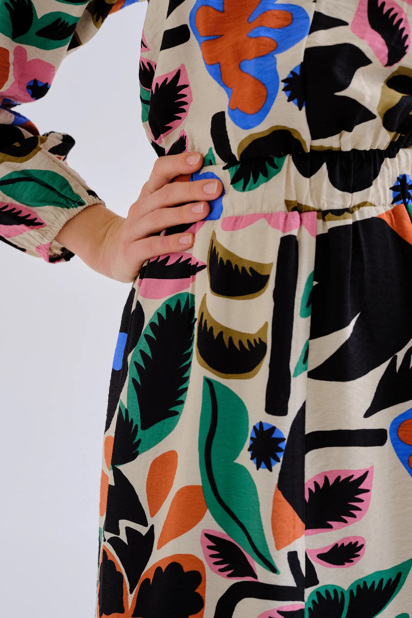 Abito midi con stampa Neo Garden