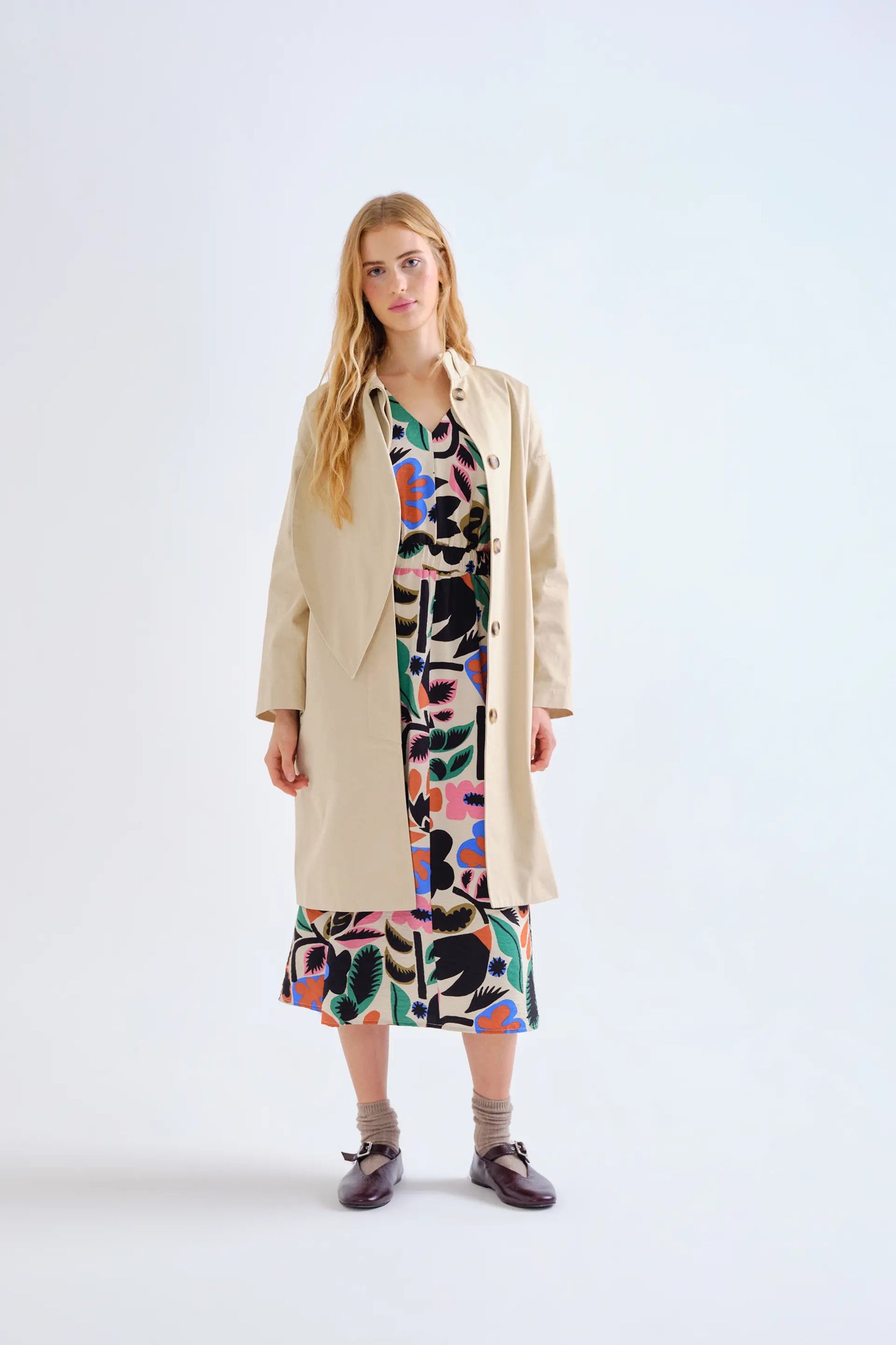 Abito midi con stampa Neo Garden