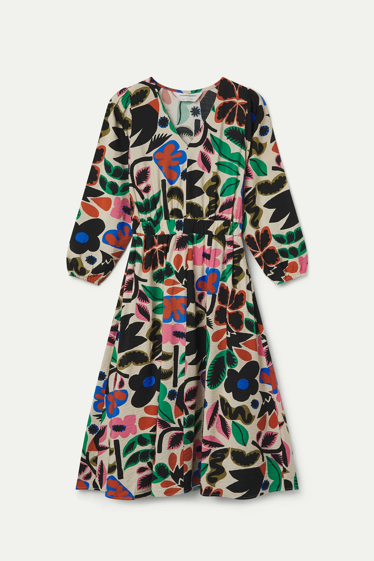 Abito midi con stampa Neo Garden