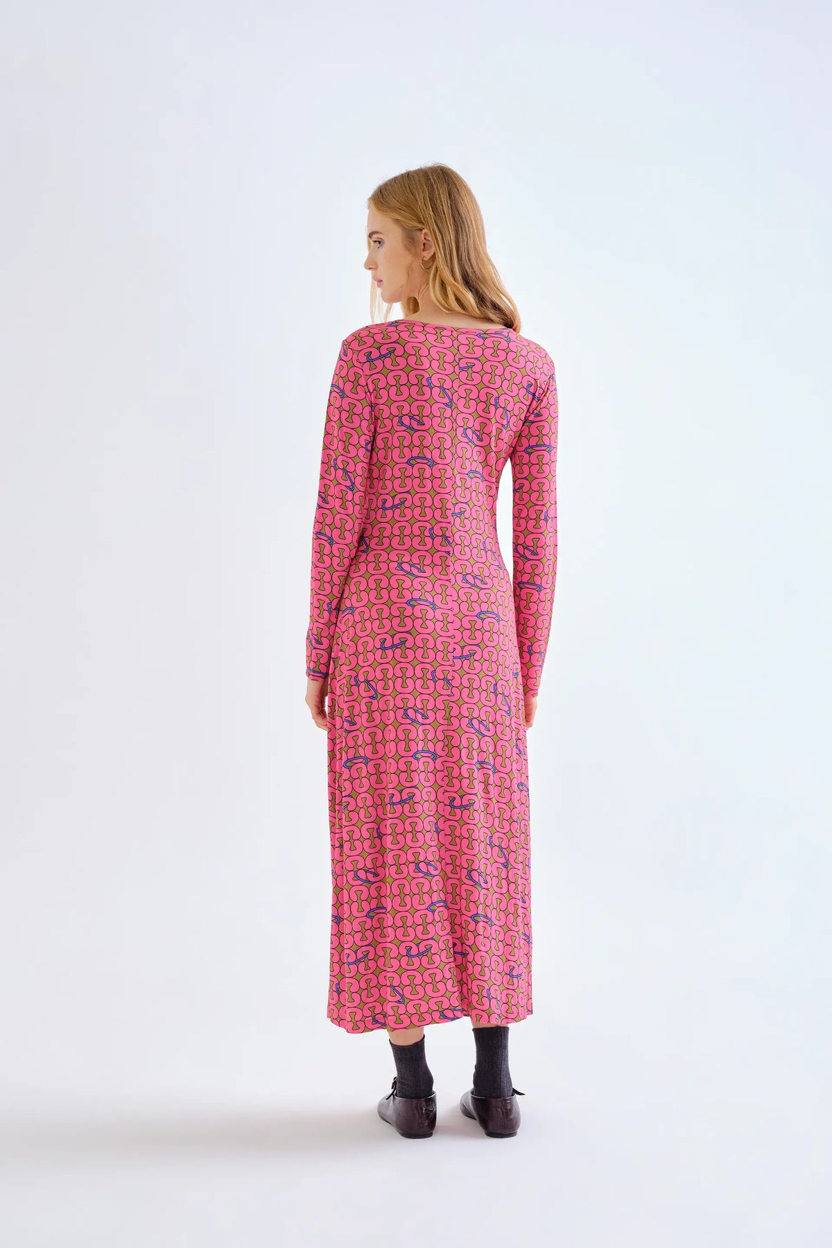 Vestido midi con estampado Catena