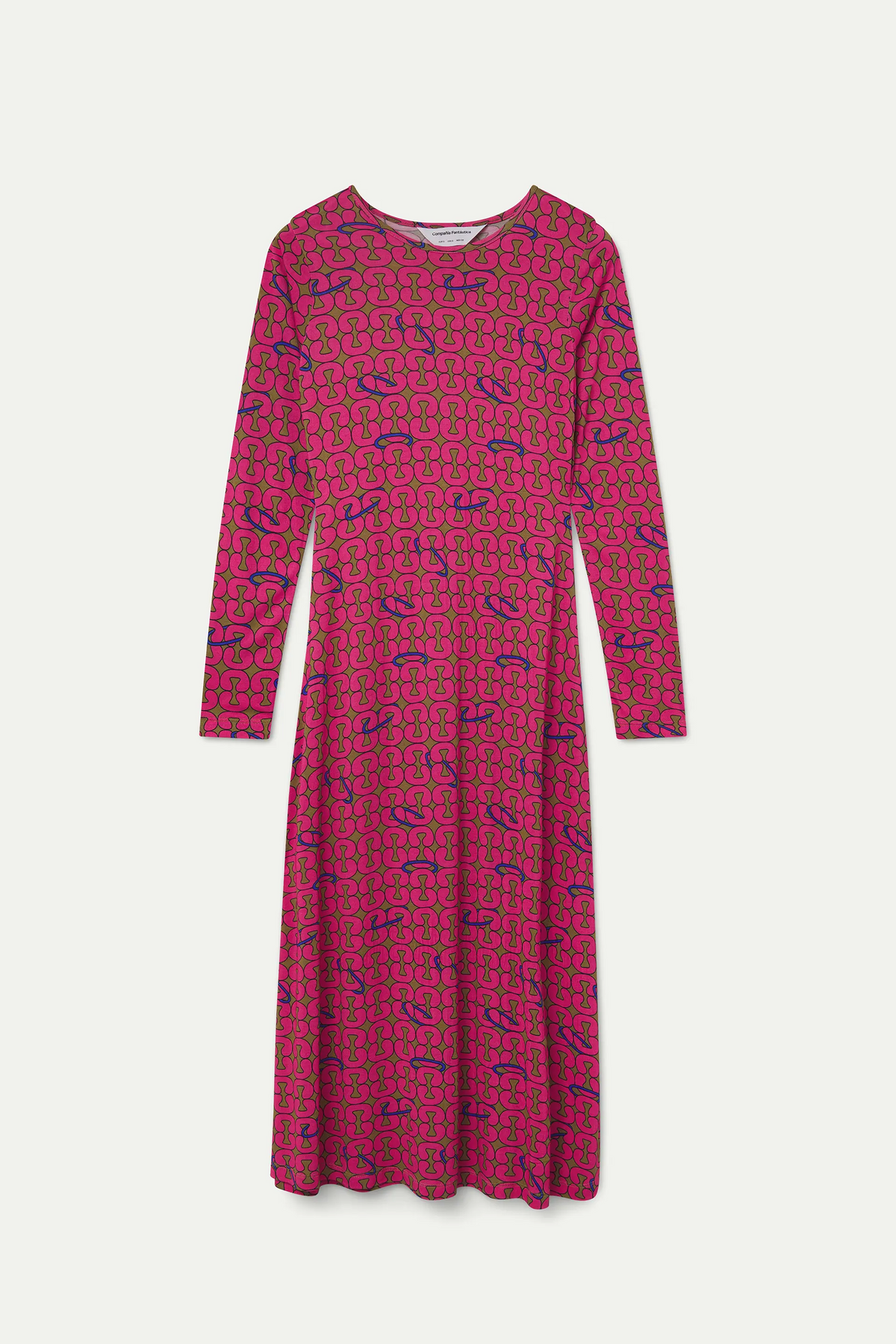 Vestido midi con estampado Catena