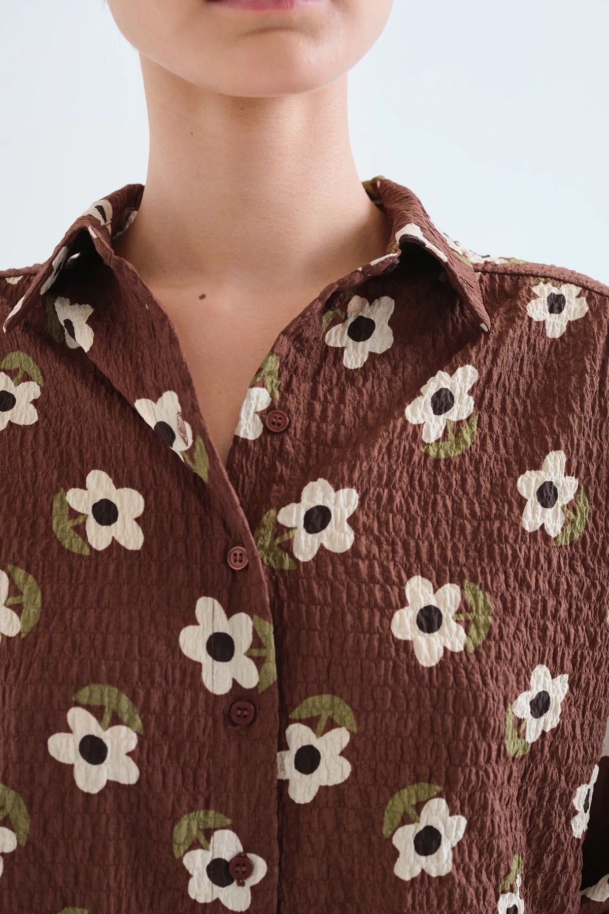 Camicia con stampa Santini