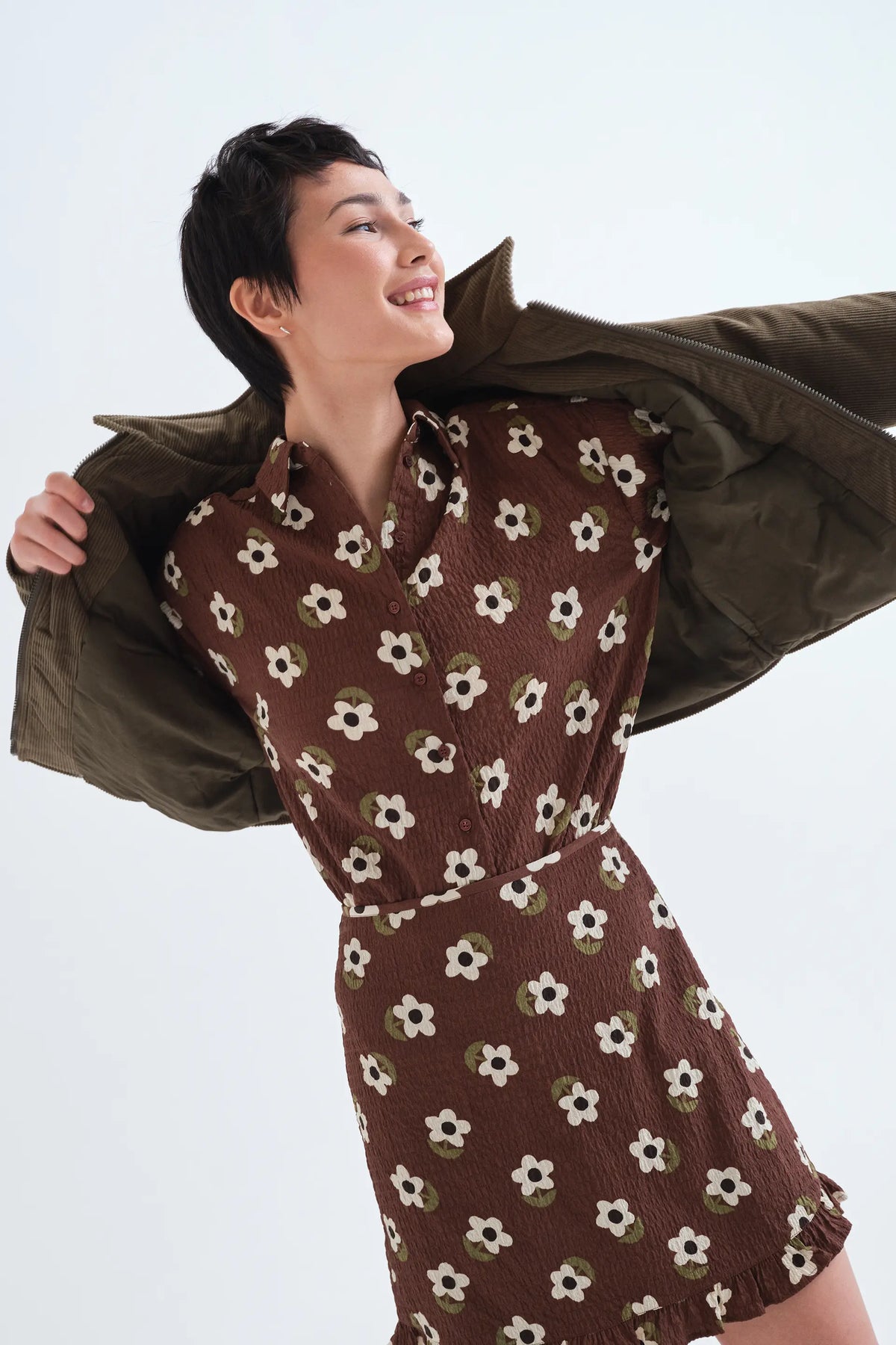 Camicia con stampa Santini