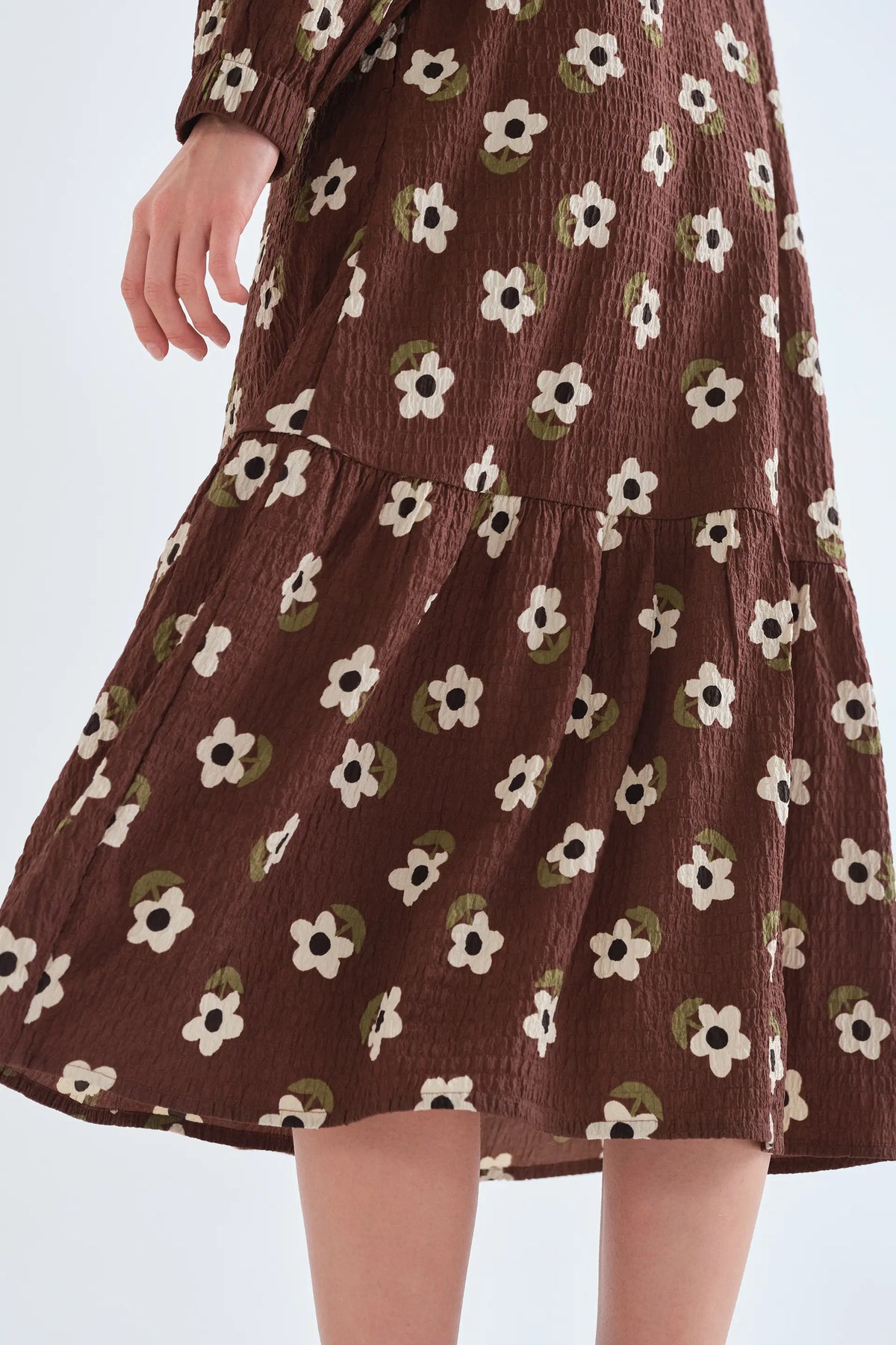 Abito midi con stampa Santini