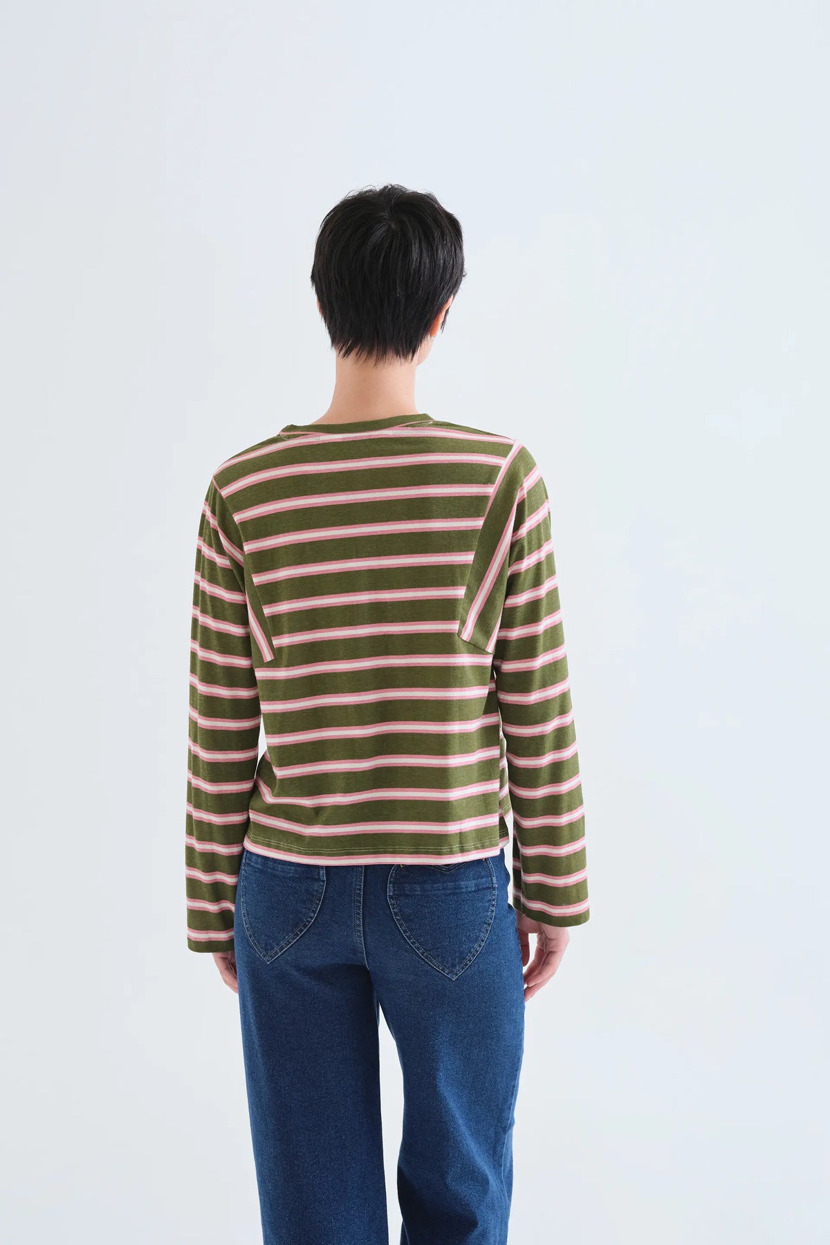 T-shirt 100% cotone con stampa a righe Aberdeen