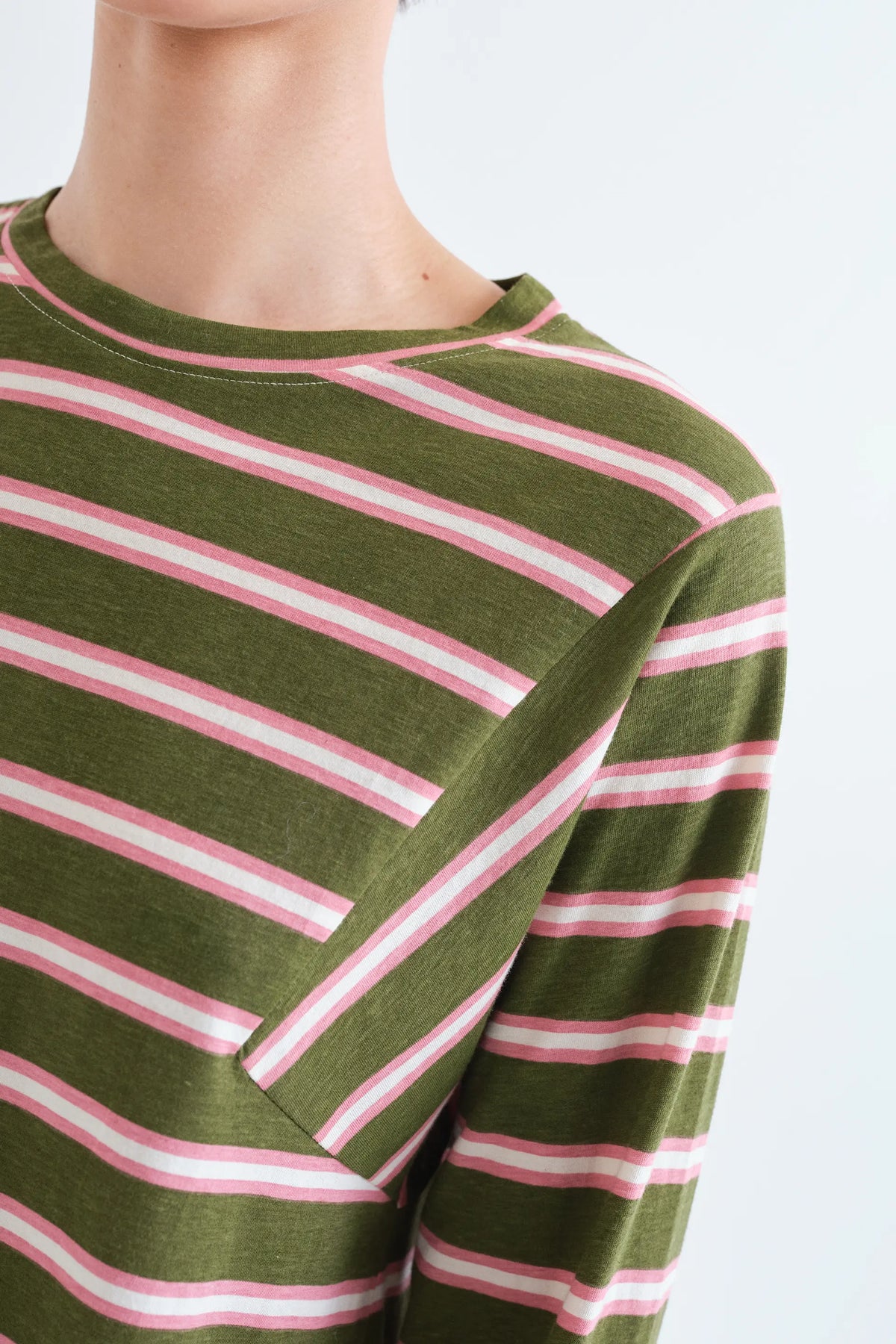 T-shirt 100% cotone con stampa a righe Aberdeen
