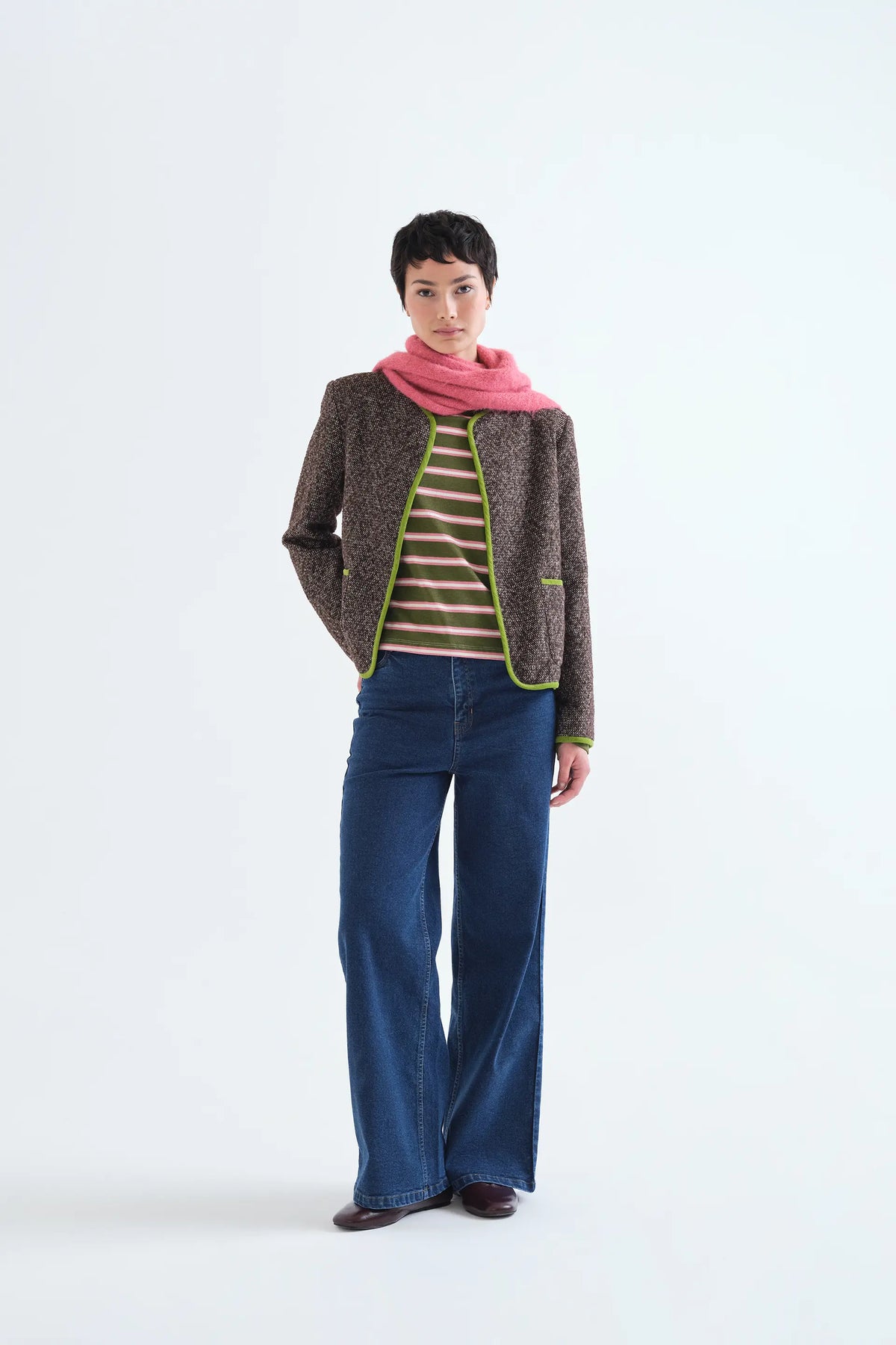 T-shirt 100% cotone con stampa a righe Aberdeen