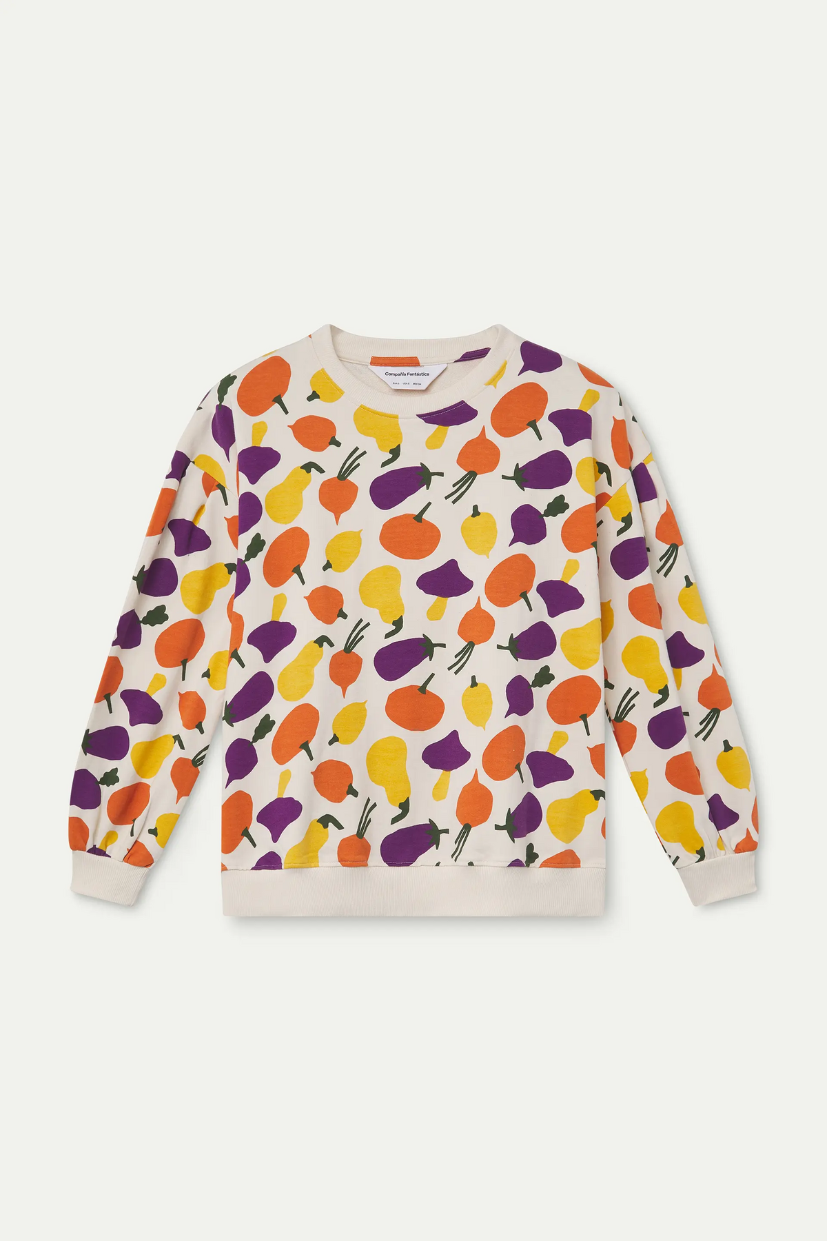 100% cotton sweatshirt with vegetable print