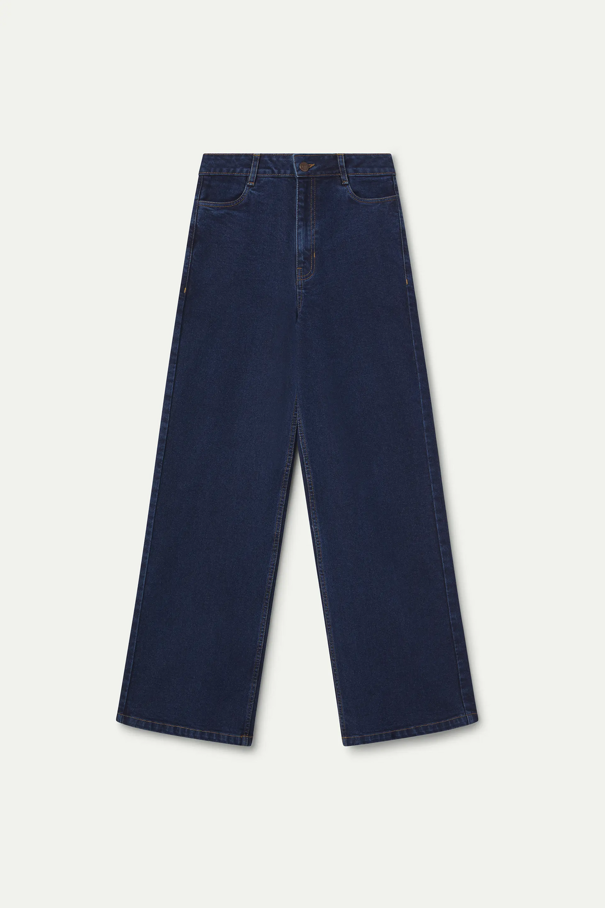 Navy blue jeans with heart pockets