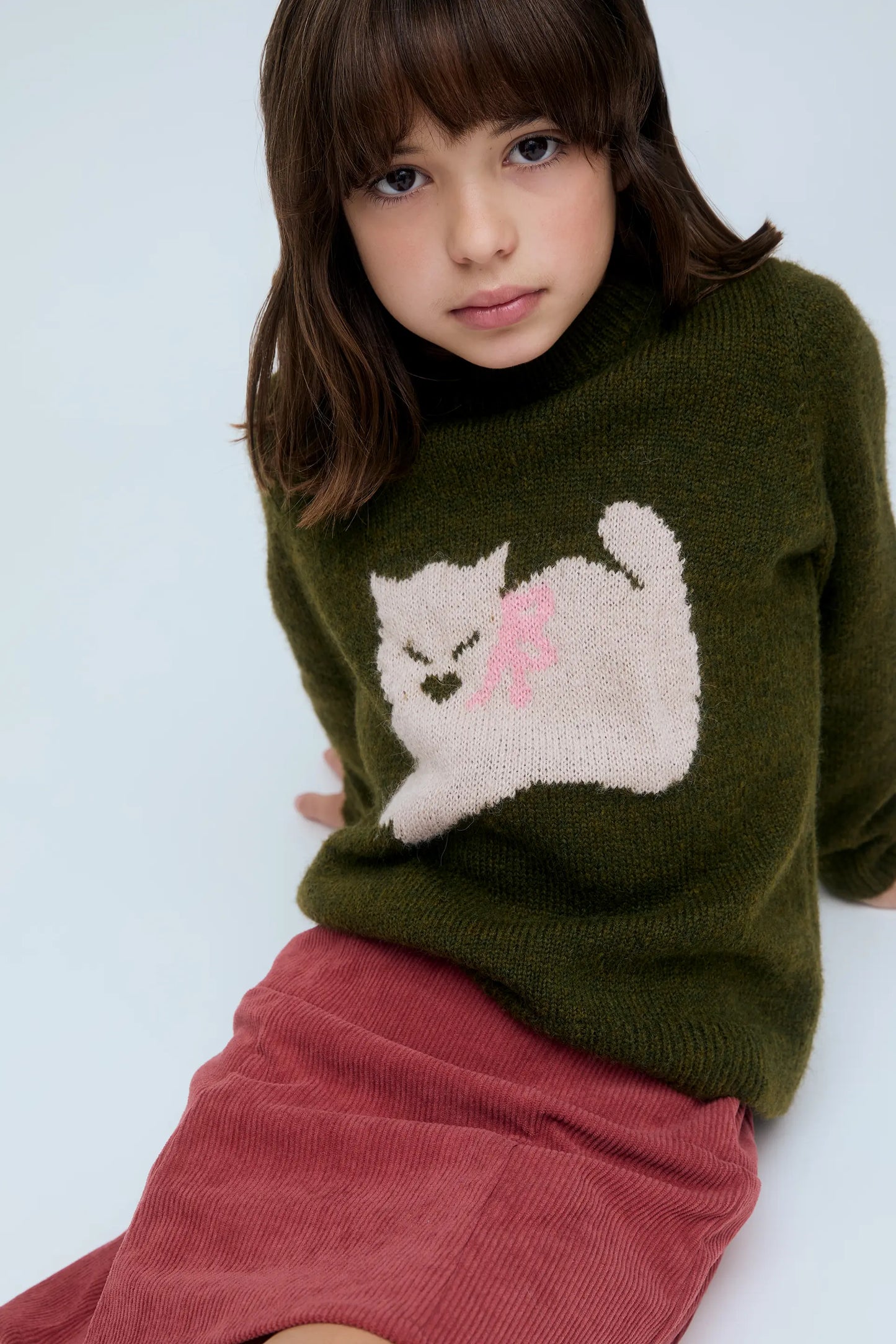 Girl's sweater with Cat print