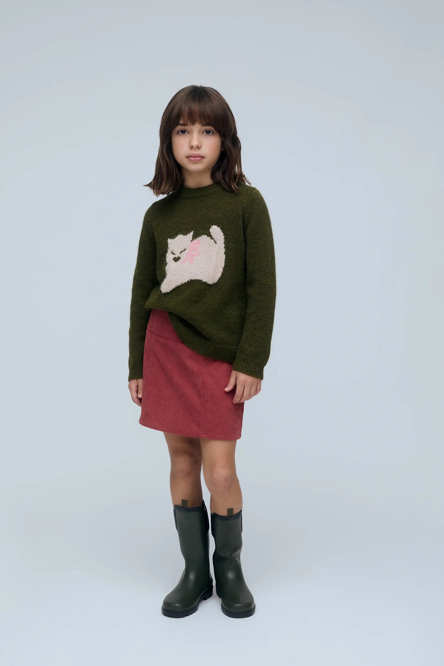 Girl's sweater with Cat print
