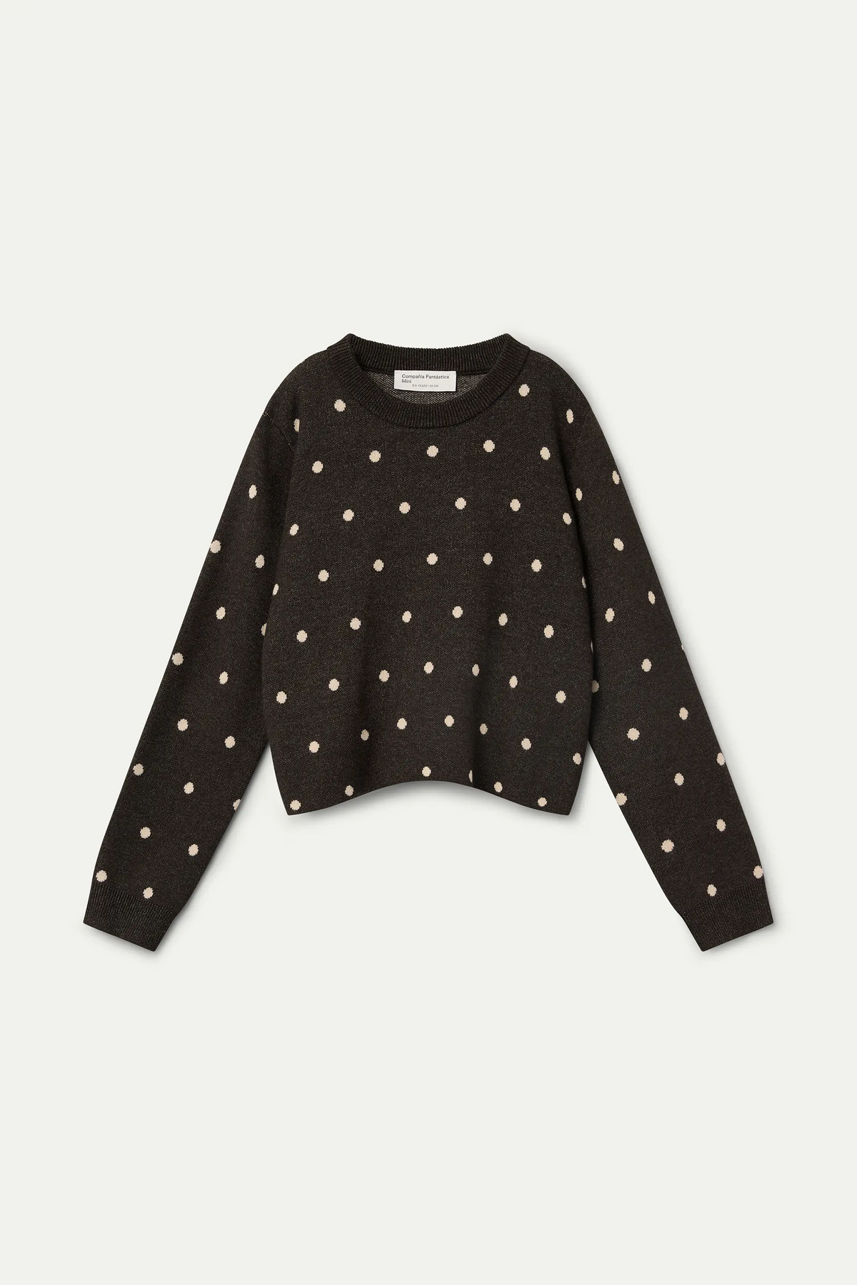 Jersey de niña con estampado de puntos mini verde