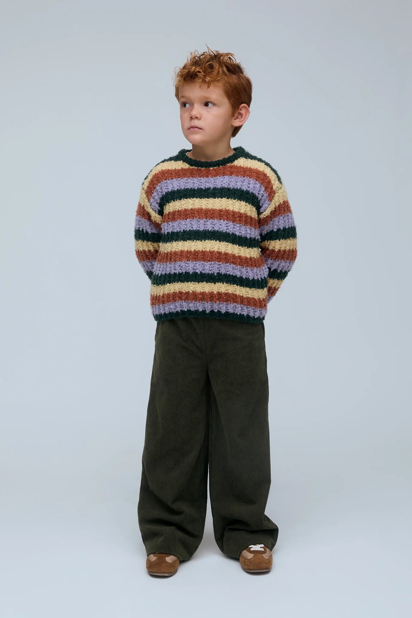 Unisex multicolored striped sweater