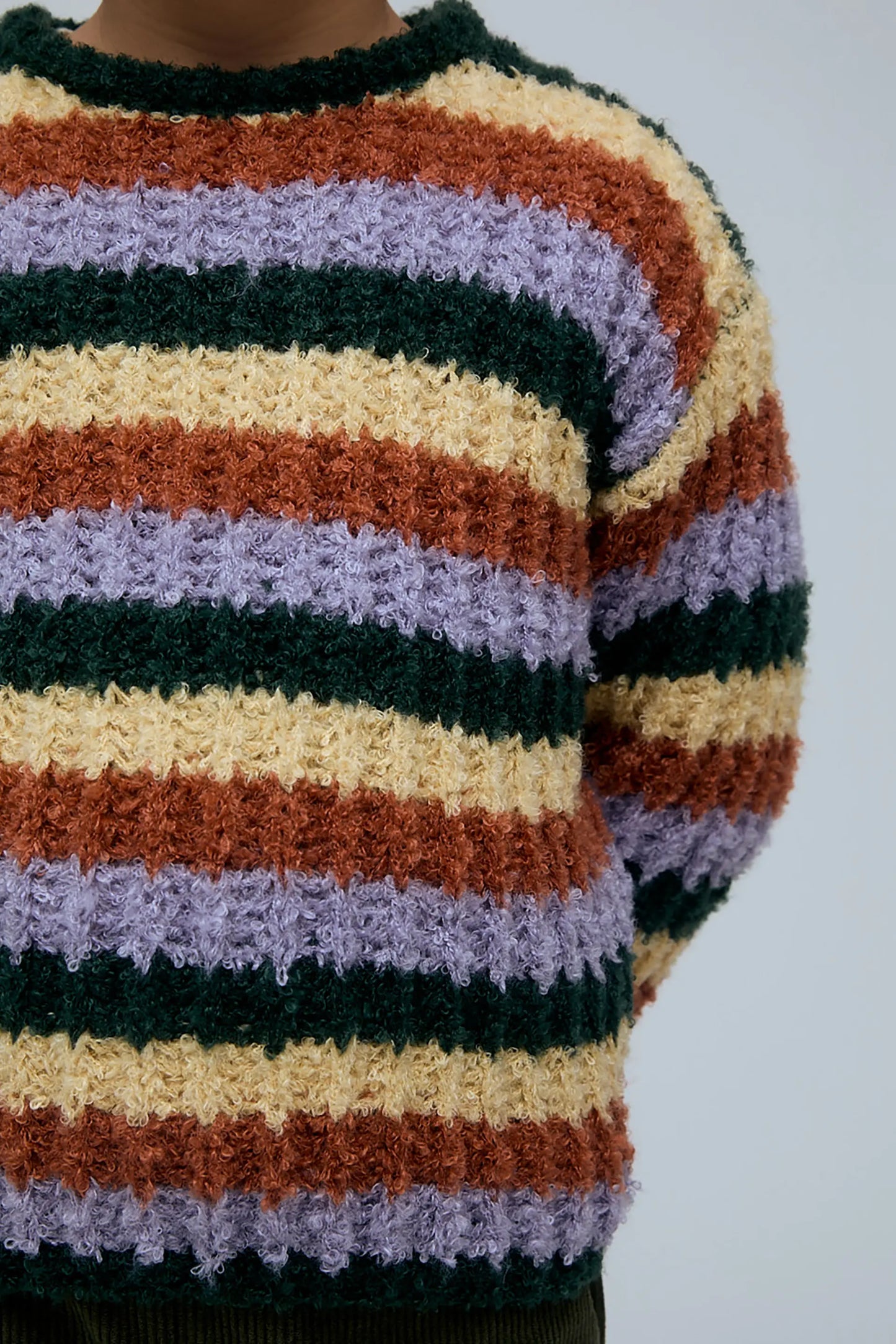 Unisex multicolored striped sweater
