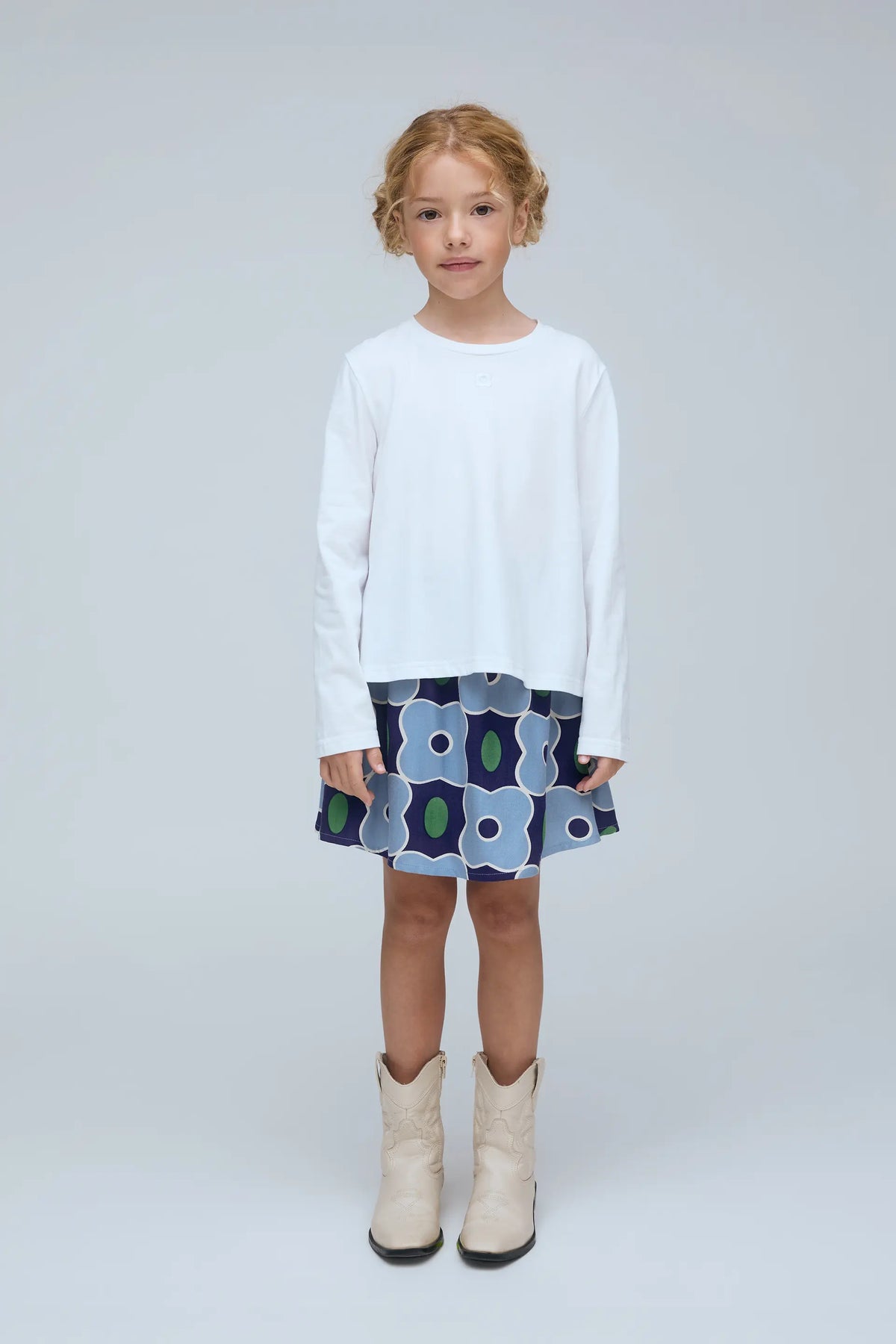 Camiseta de niña 100% algodón blanco "CF"