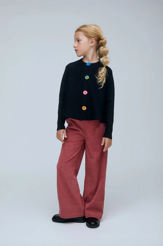 Pantalón de niña pana rosa