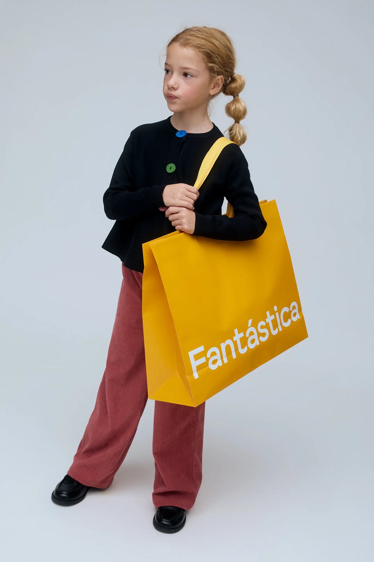 Pantalón de niña pana rosa