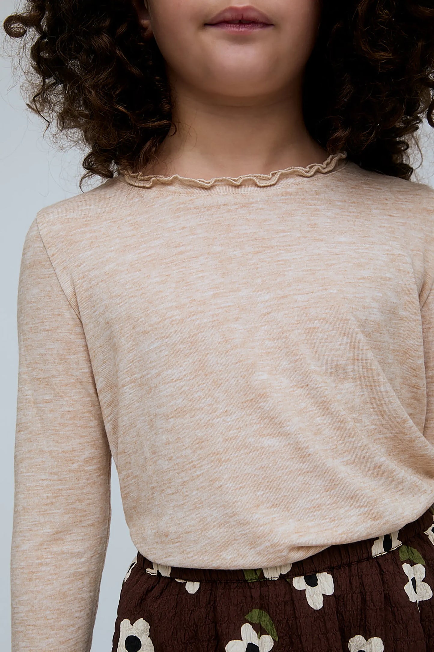 Girls' Beige T-shirt
