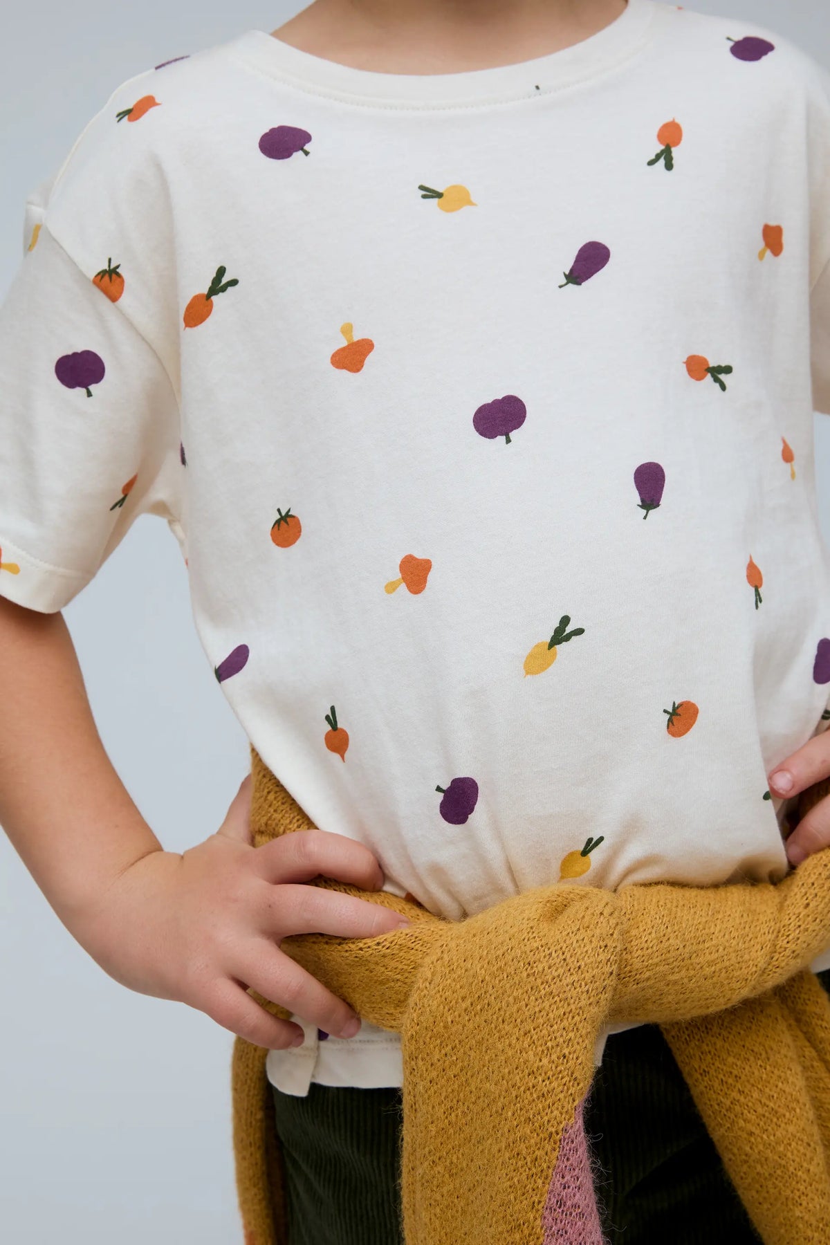 Camiseta unisex 100% algodón con estampado de Vegetales