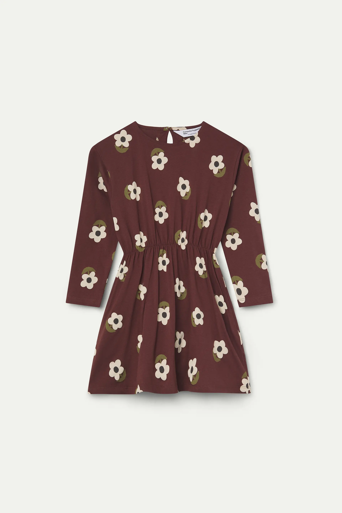 Vestido corto de niña 100% algodón jersey con estampado Santini